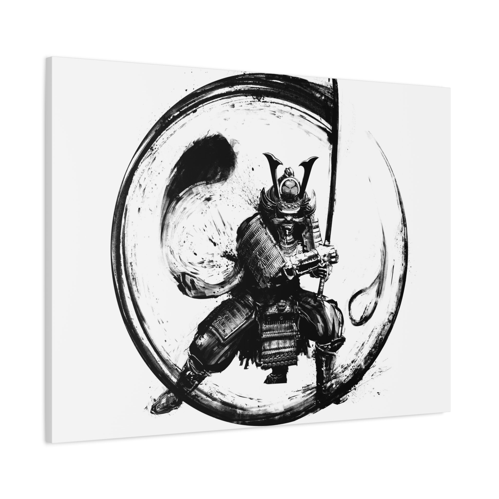 canvas-wall-art-japanese-samurai-ying-yang-katana-oni-mask-black-and-white-home-decor-zen-wall-hanging-asian-art-samurai-swor