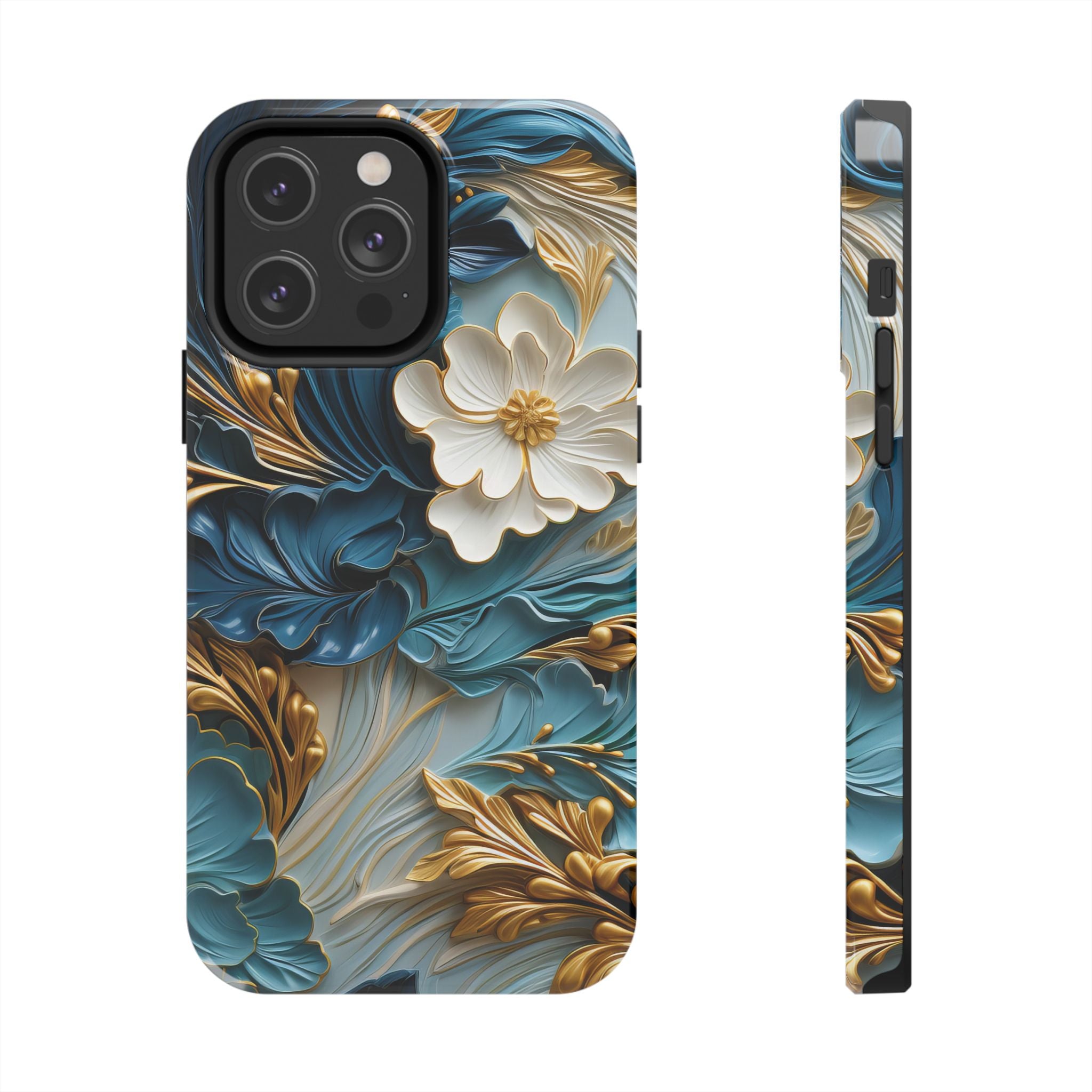 textured-art-nouveau-floral-tough-phone-case-cottagecore-iphone-case-unique-floral-phone-cover-vintage-style-iphone-case-prot