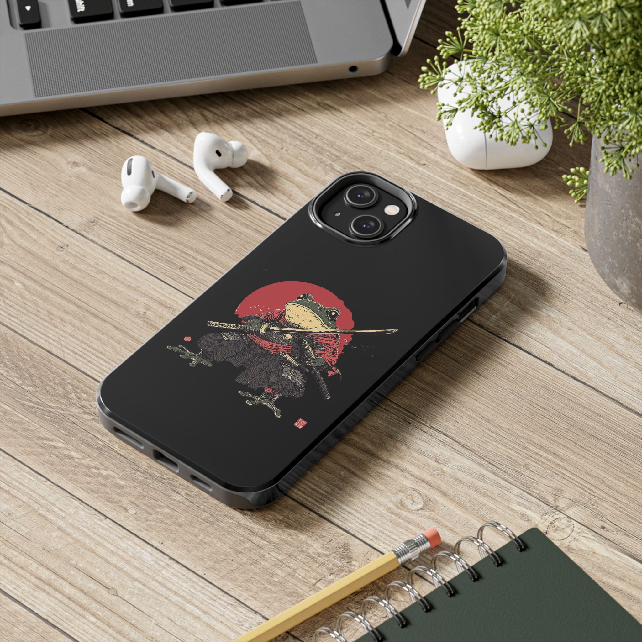 retro-vintage-ninja-frog-iphone-tough-case-red-sun-japanese-samurai-frog-design-ninja-warrior-black-iphone-hard-cover-1