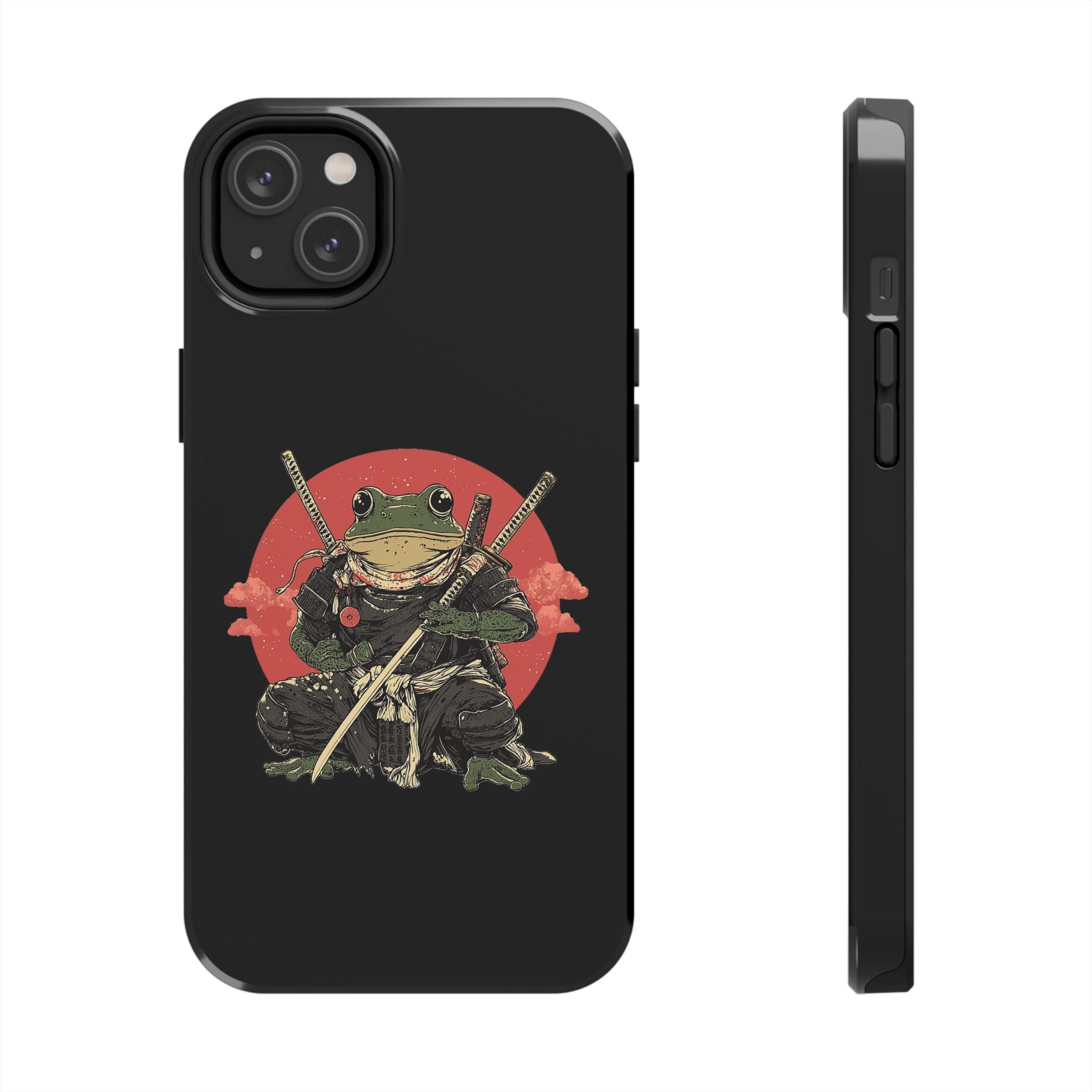 retro-vintage-ninja-frog-iphone-tough-case-red-sun-japanese-samurai-frog-design-ninja-warrior-black-iphone-hard-cover