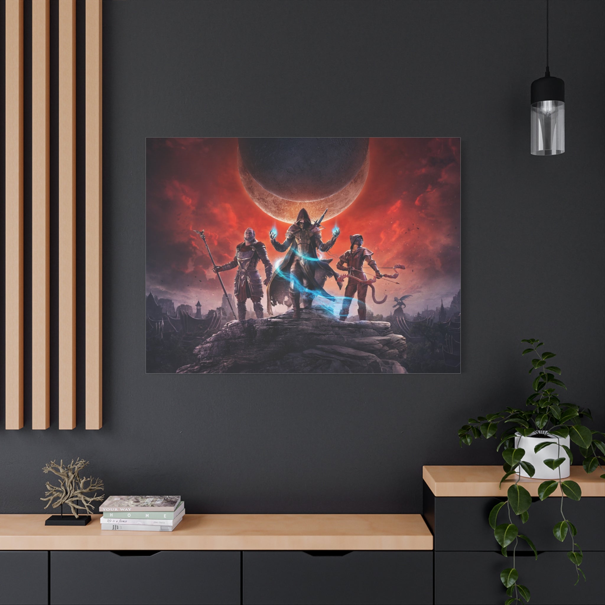 The Elder Scrolls Elsweyr, Skyrim Canvas Wall Art - Dragon Game Canvas Print Room Decor, Gaming Wall Art, Skyrim Gift