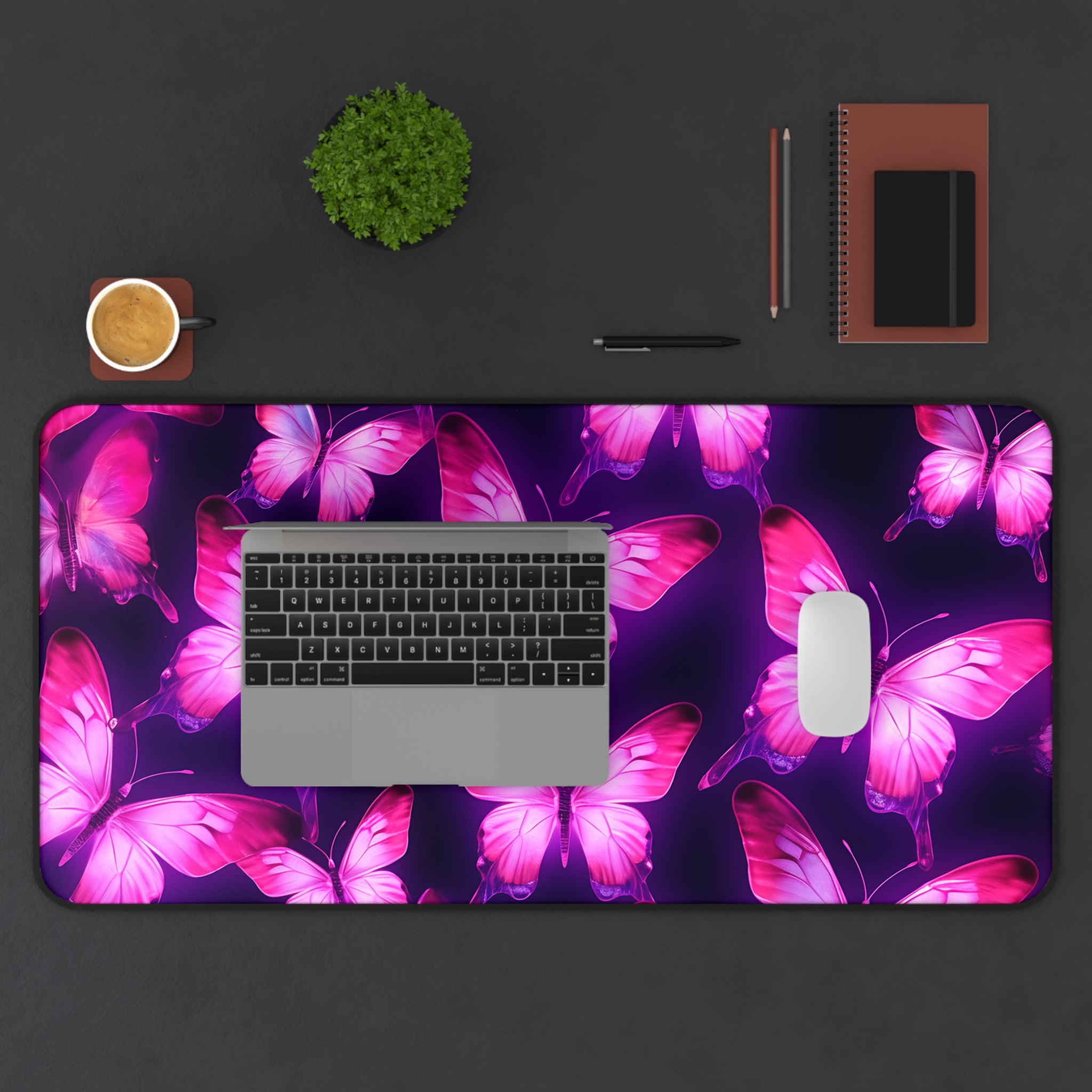 vibrant-purple-pink-butterfly-and-neon-mouse-pad-desk-pad-desk-accessories-office-decor-large-mouse-pad