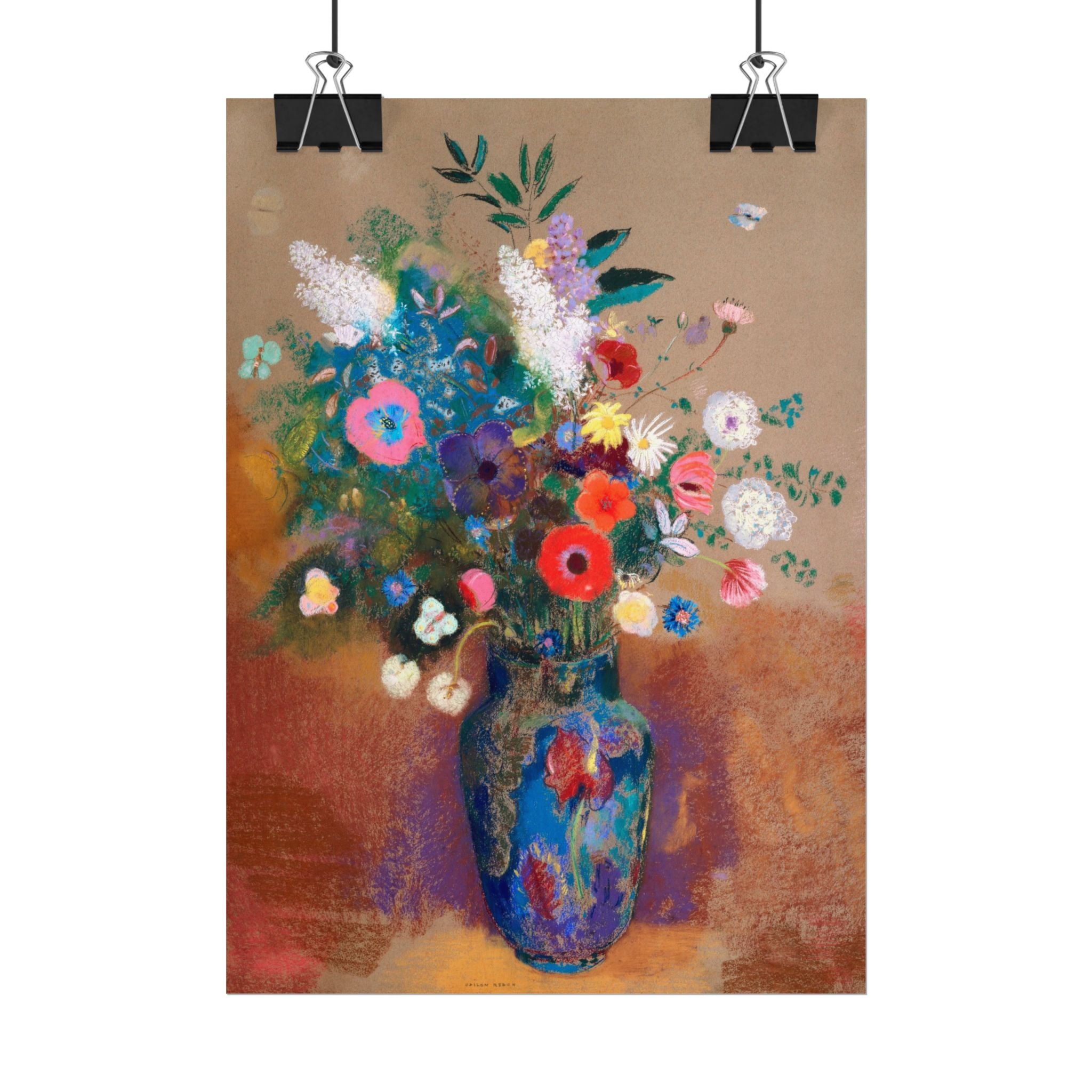 Flower Poster Print, Odilon Redon Bouquet of Flowers, Home Decor Living Room, Flower Wall Decor, Floral Poster Art, Housewarming Gift
