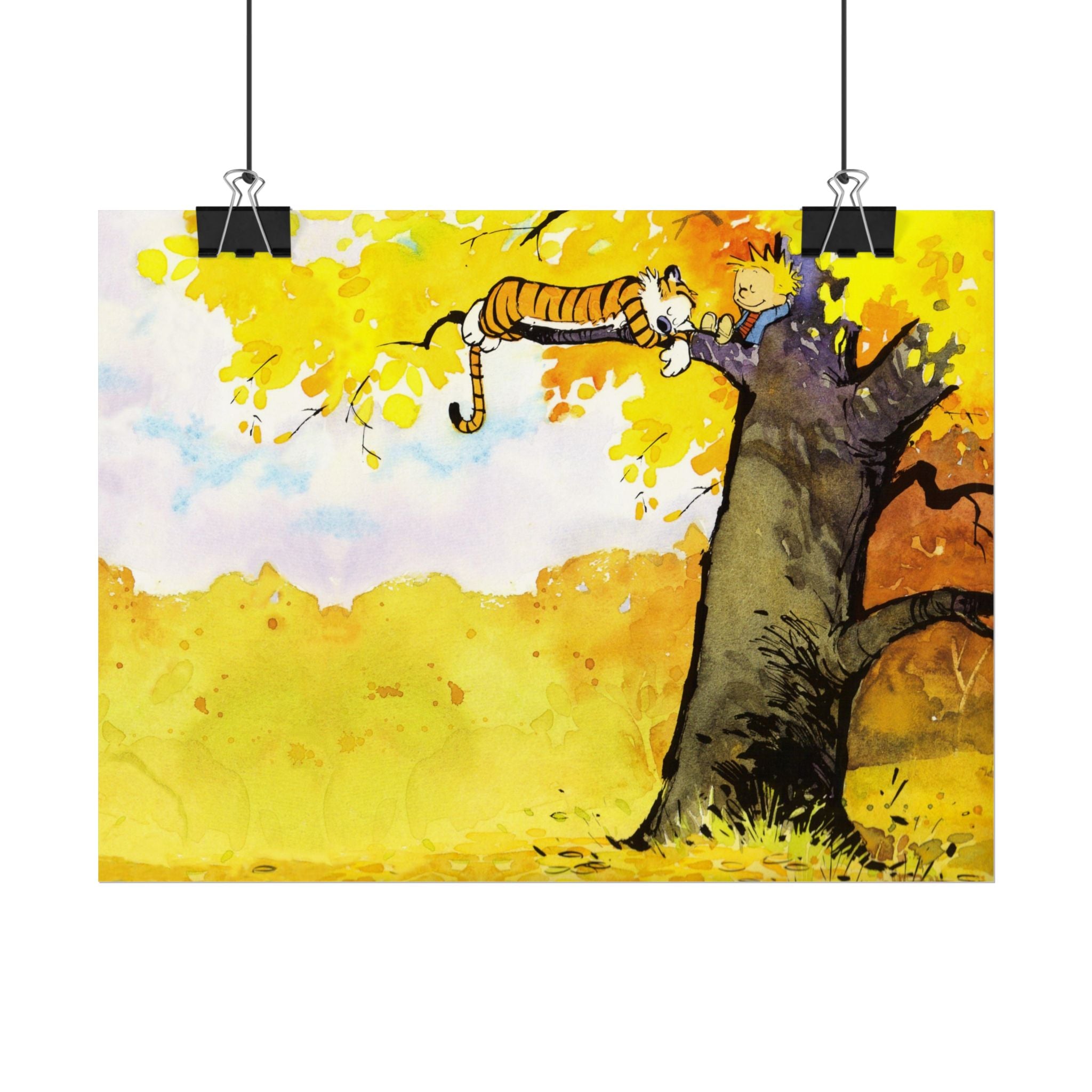 Calvin and Hobbes Poster Wall Art - Cartoon Wall Decor - Unique Birthday Gift for Fans - Timeless Comic Book Art