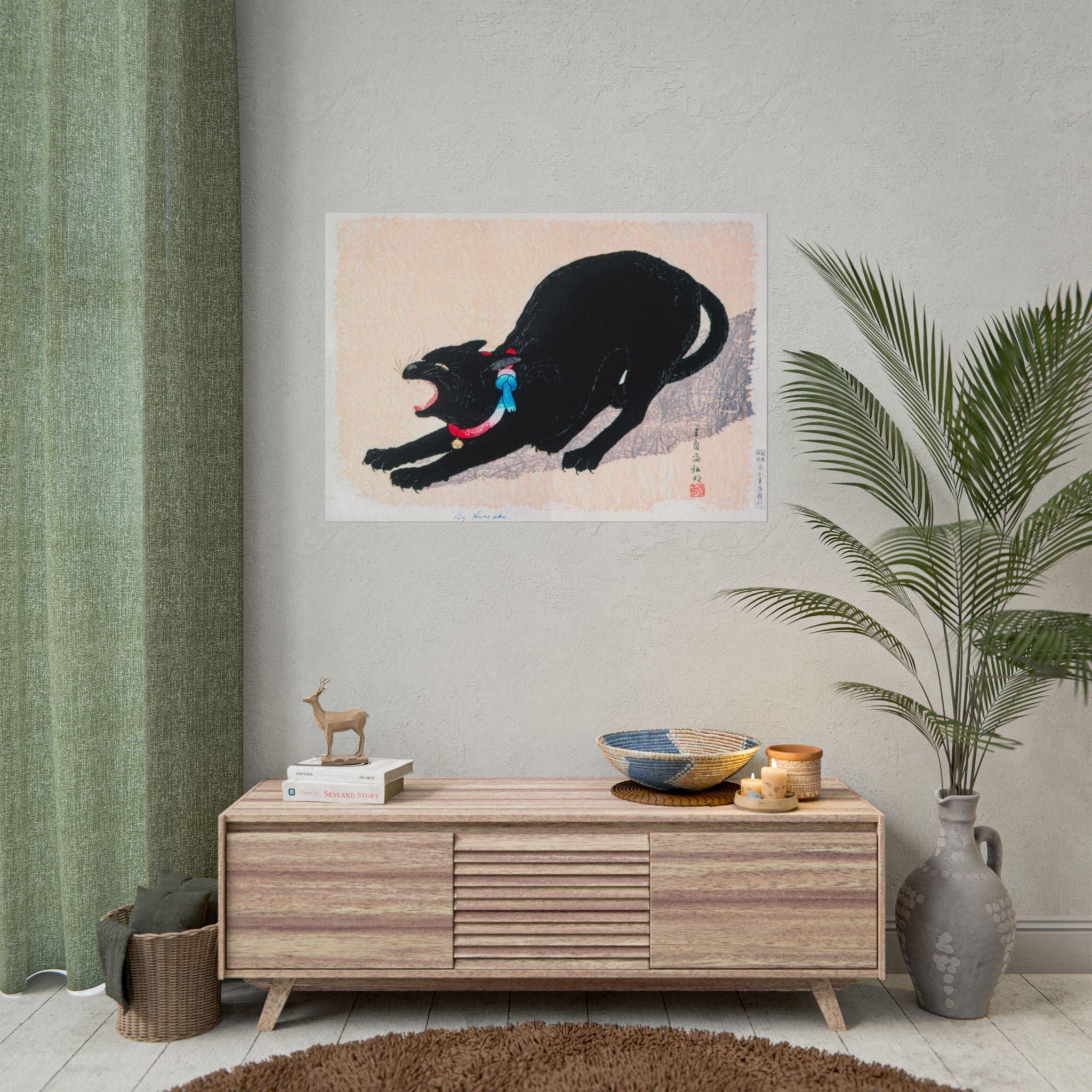 black-cat-hissing-poster-print-rolled-wall-art-for-cat-lovers-cat-art-decor-cat-themed-home-decor-gift-for-cat-owners-cat-wal