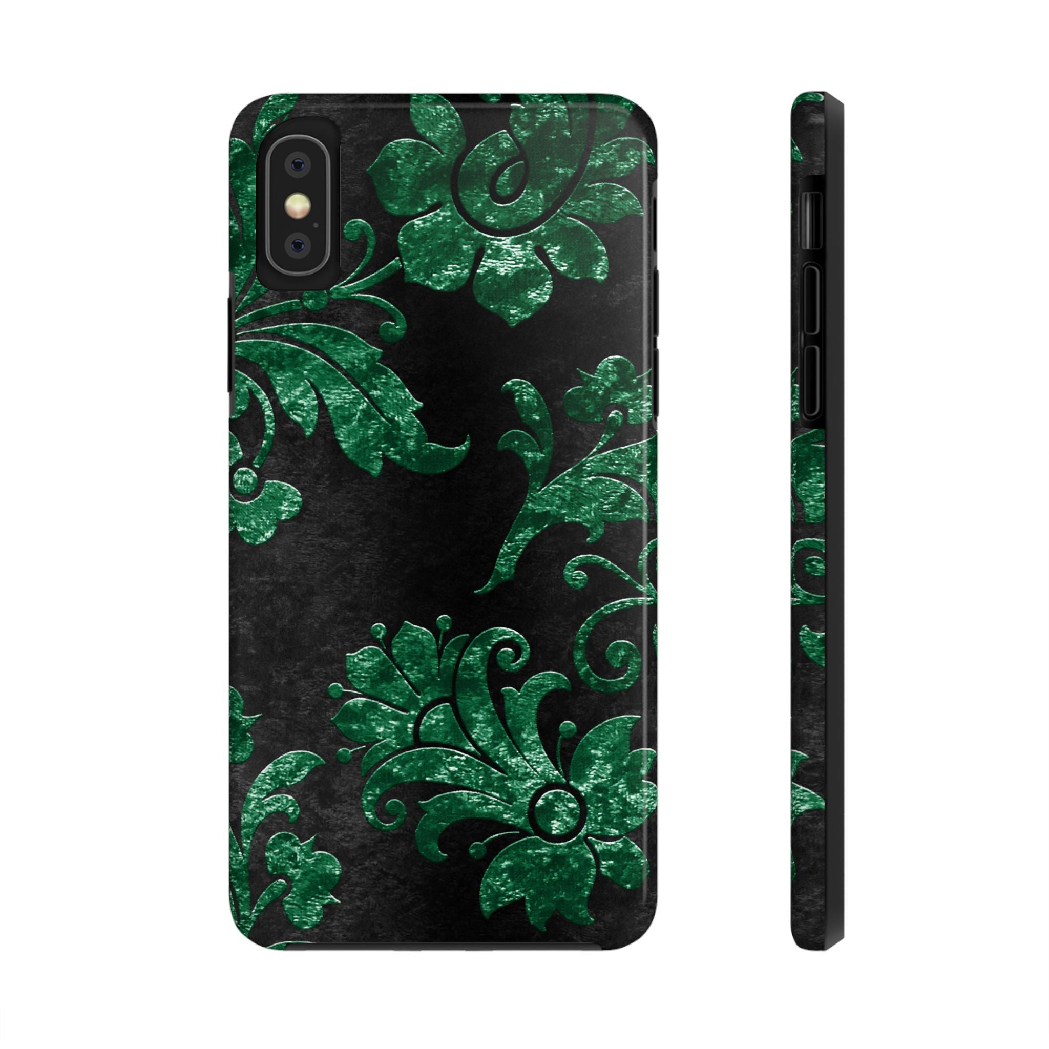 embossed-emerald-velvet-tough-iphone-case-protective-iphone-cover-heavy-duty-iphone-case-rugged-phone-case-durable-smartphone