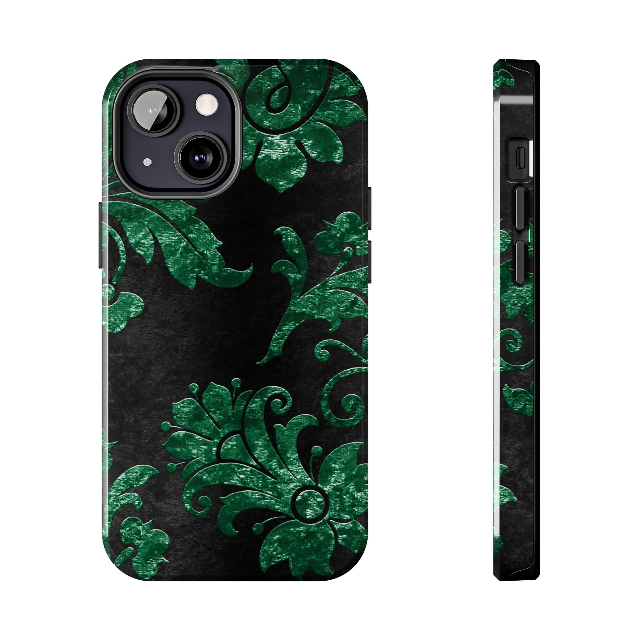 embossed-emerald-velvet-tough-iphone-case-protective-iphone-cover-heavy-duty-iphone-case-rugged-phone-case-durable-smartphone