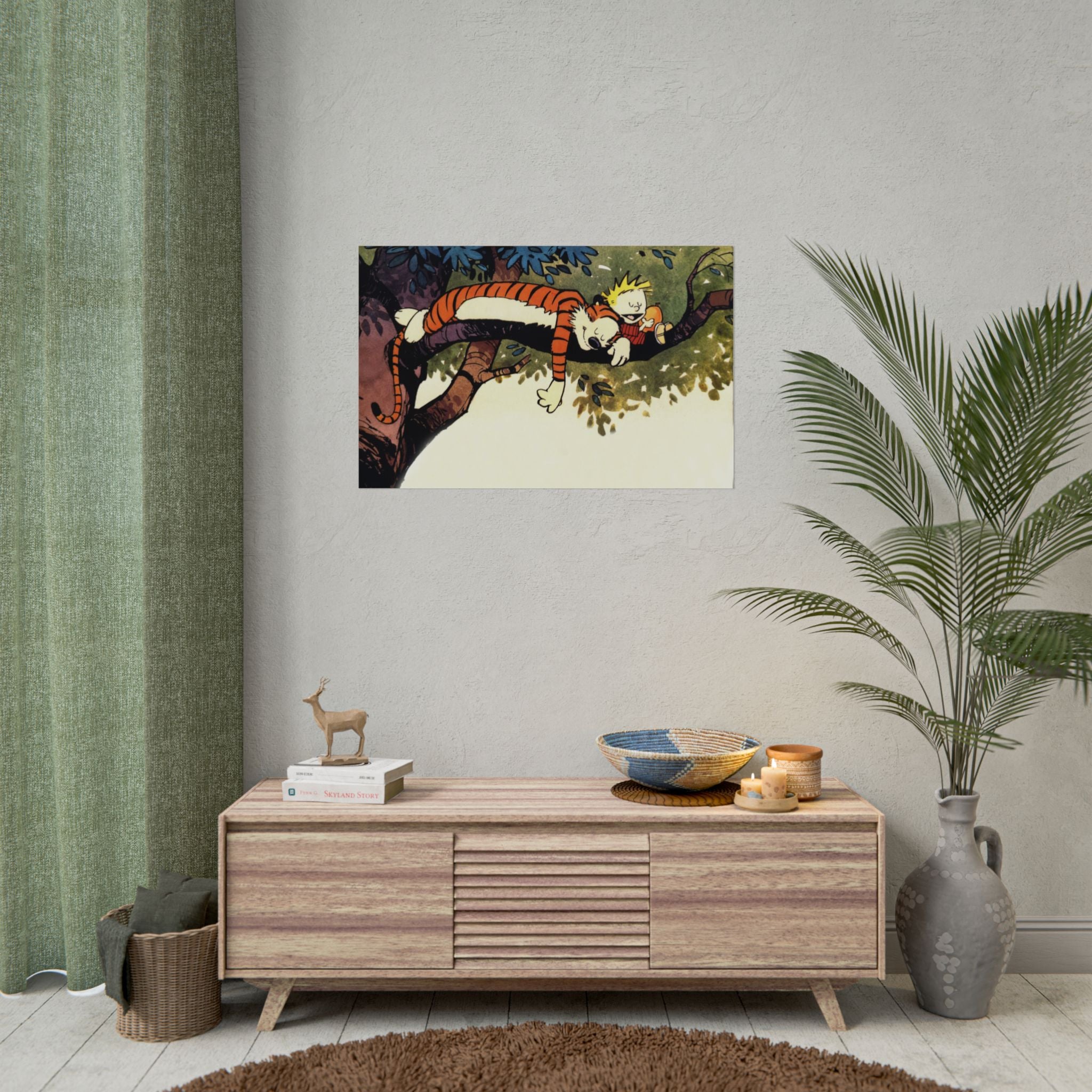 Calvin and Hobbes Poster Wall Art - Nostalgic Cartoon Wall Decor - Unique Birthday Gift for Fans - Timeless Comic Book Art