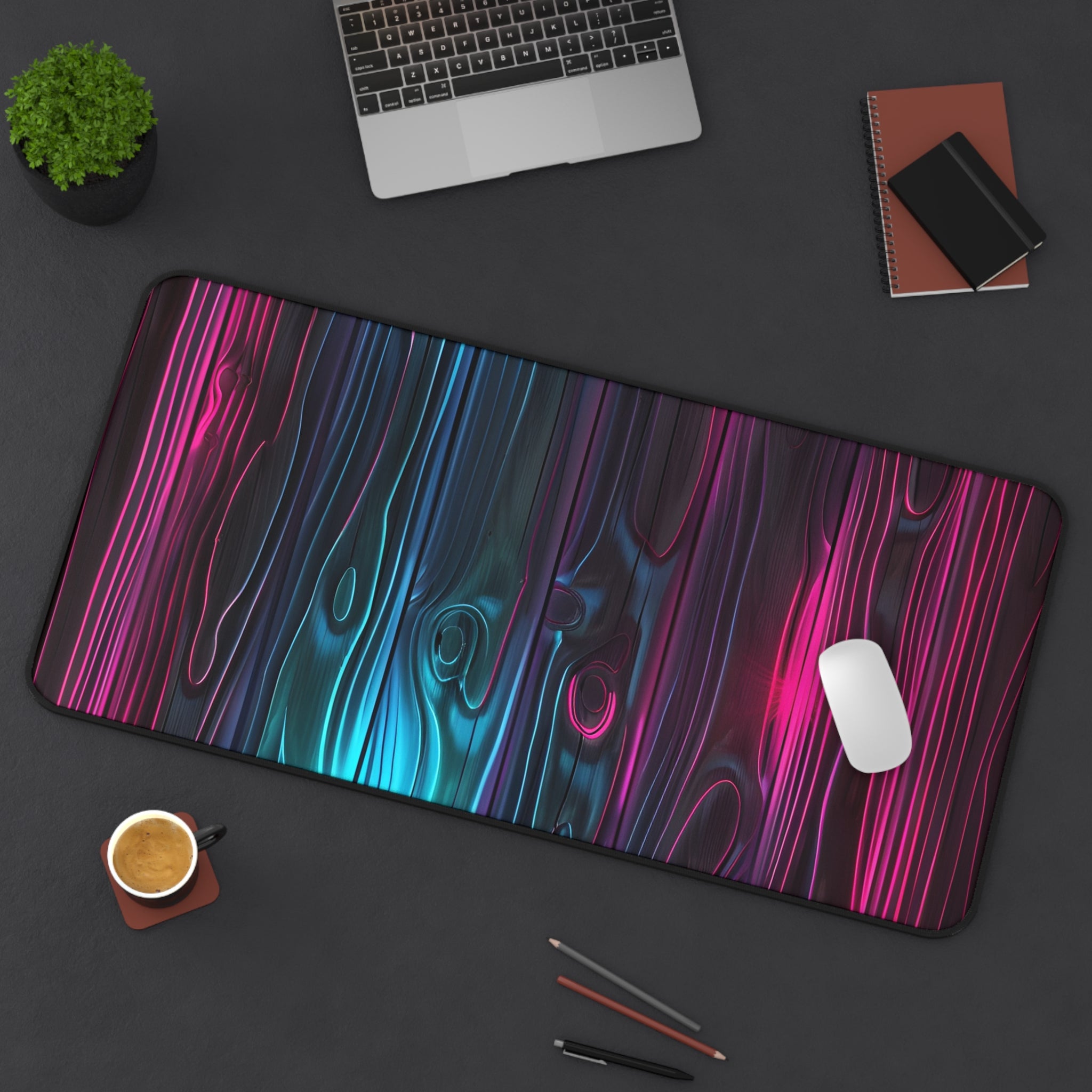 colorful-neon-wood-large-desk-mat-gaming-mouse-pad-vibrant-office-decor-rainbow-neon-wood-pattern-desk-mat