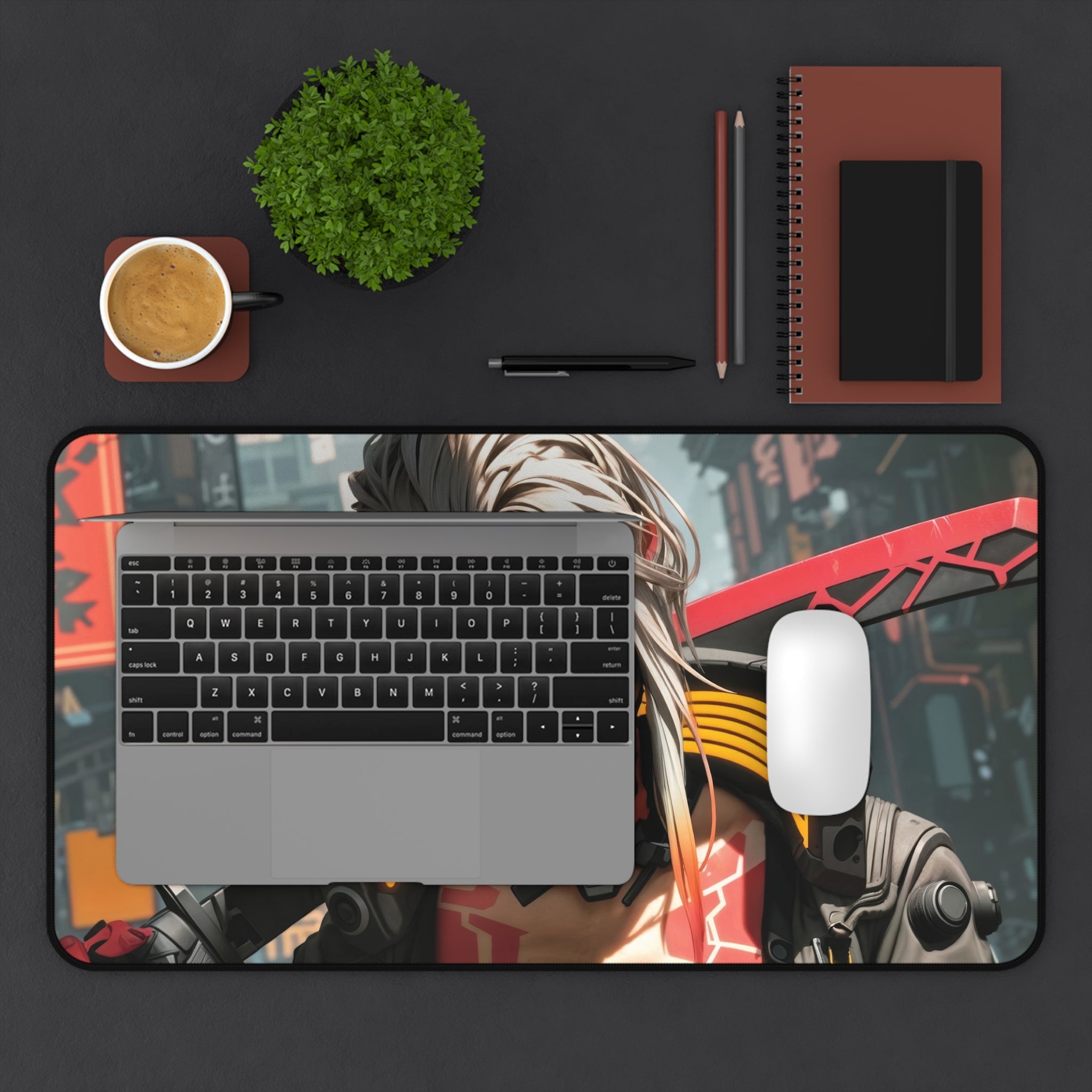 cyberpunk-girl-with-sword-mouse-pad-large-gaming-desk-mat-fantasy-protective-desk-pad-cyber-desk-accessory