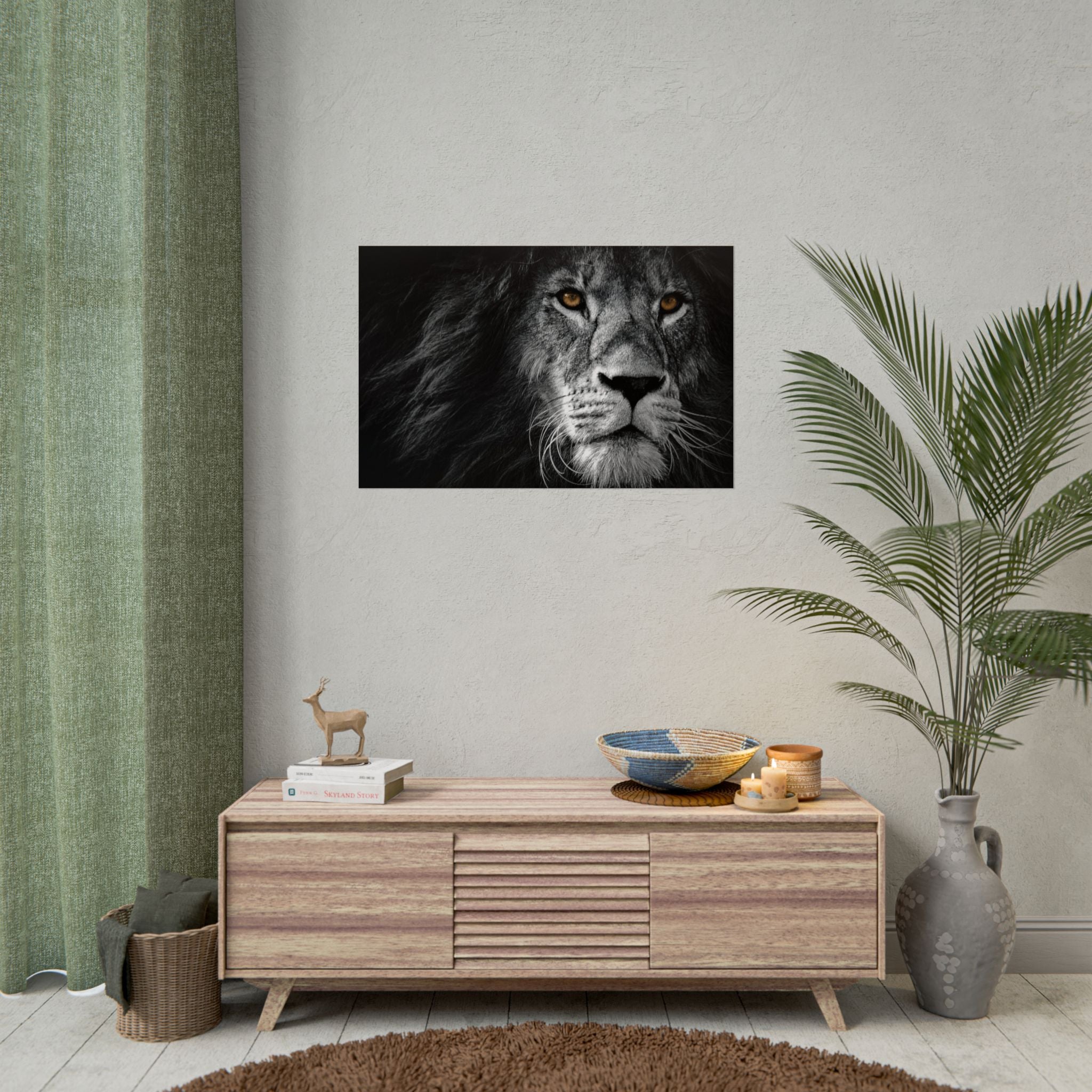 poster-print-lion-wall-art-black-and-white-monochrome-decor-living-room-decor-lion-poster-jungle-animal-art-print-wildlife-sa