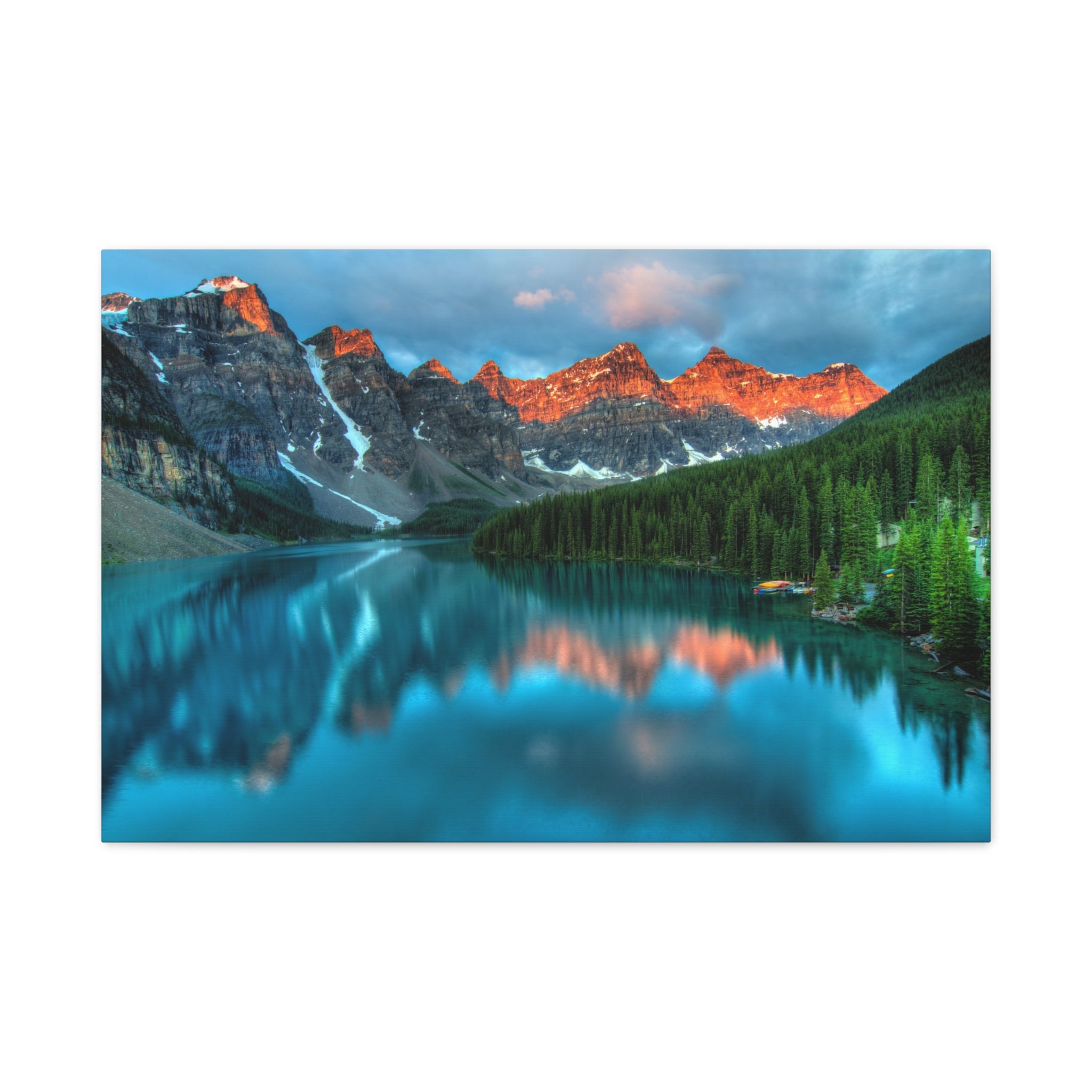 canvas-wall-art-mountain-sunrise-print-canadian-landscape-decor-matte-stretched-forest-scenery-nature-poster-home-office