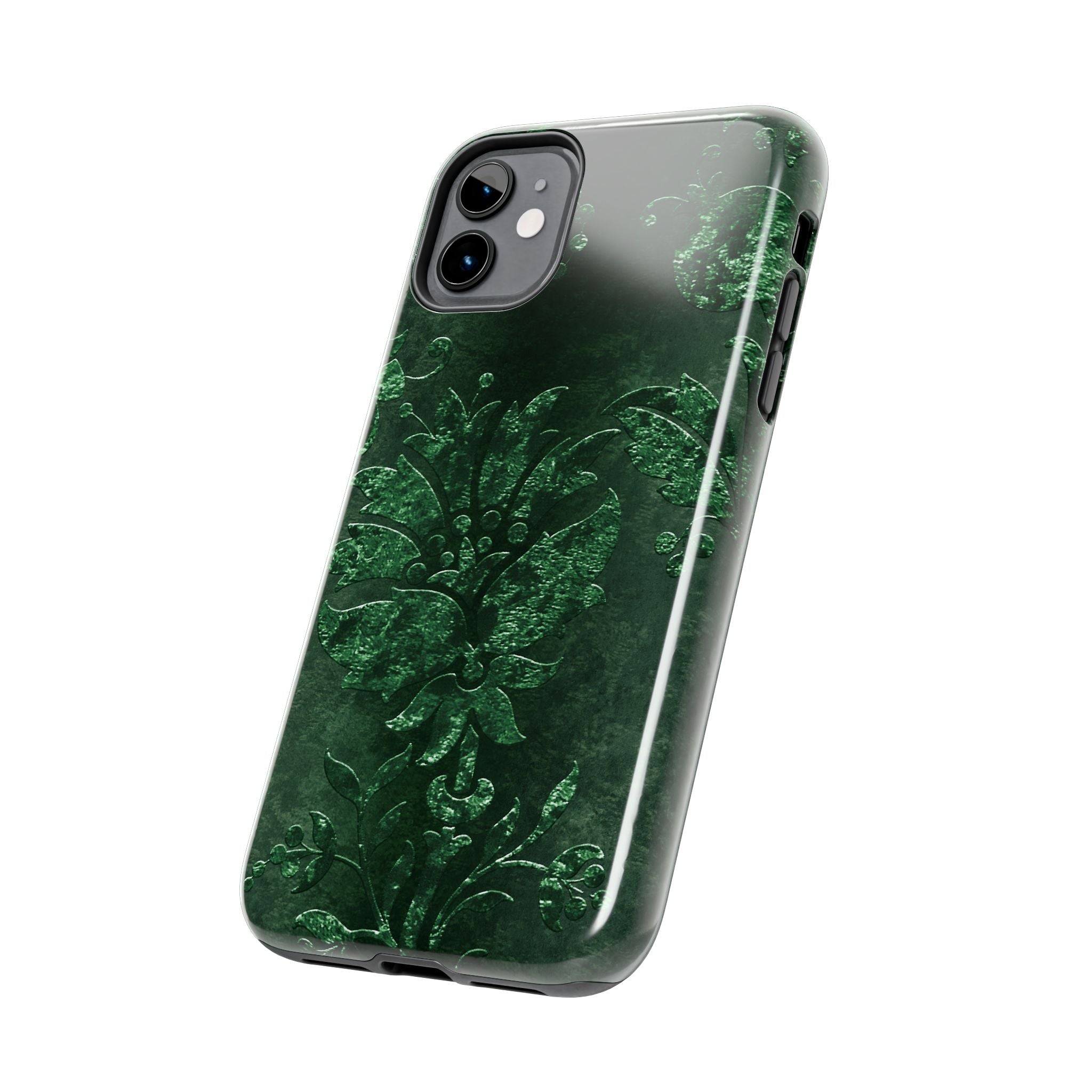 embossed-emerald-velvet-tough-iphone-case-protective-iphone-cover-heavy-duty-iphone-case-rugged-phone-case-durable-smartphone