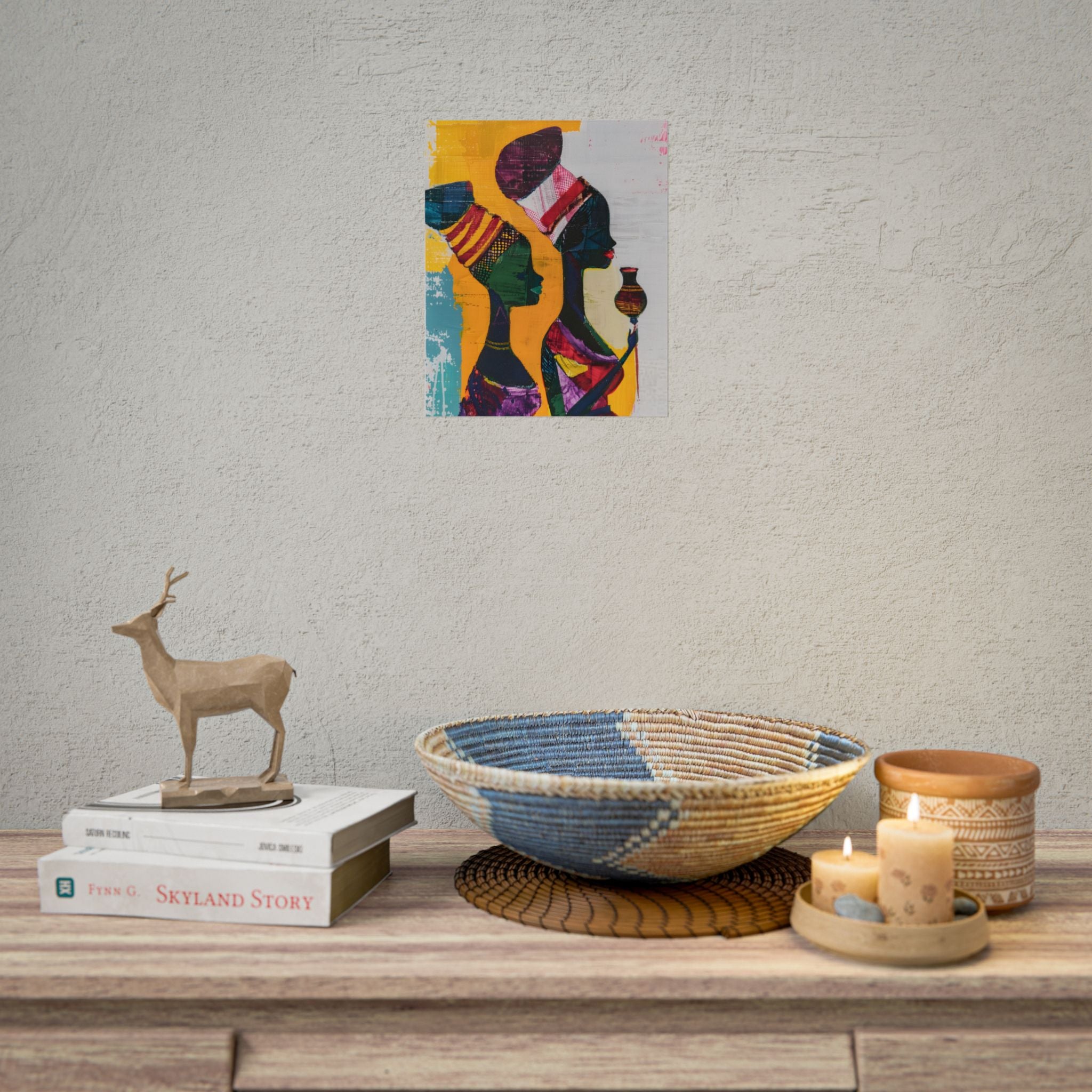 Traditional African Woman Poster Wall Art, African Portrait, Afrocentric, Tribal Home Art, Afro American Art, Ethnic Wall Decor