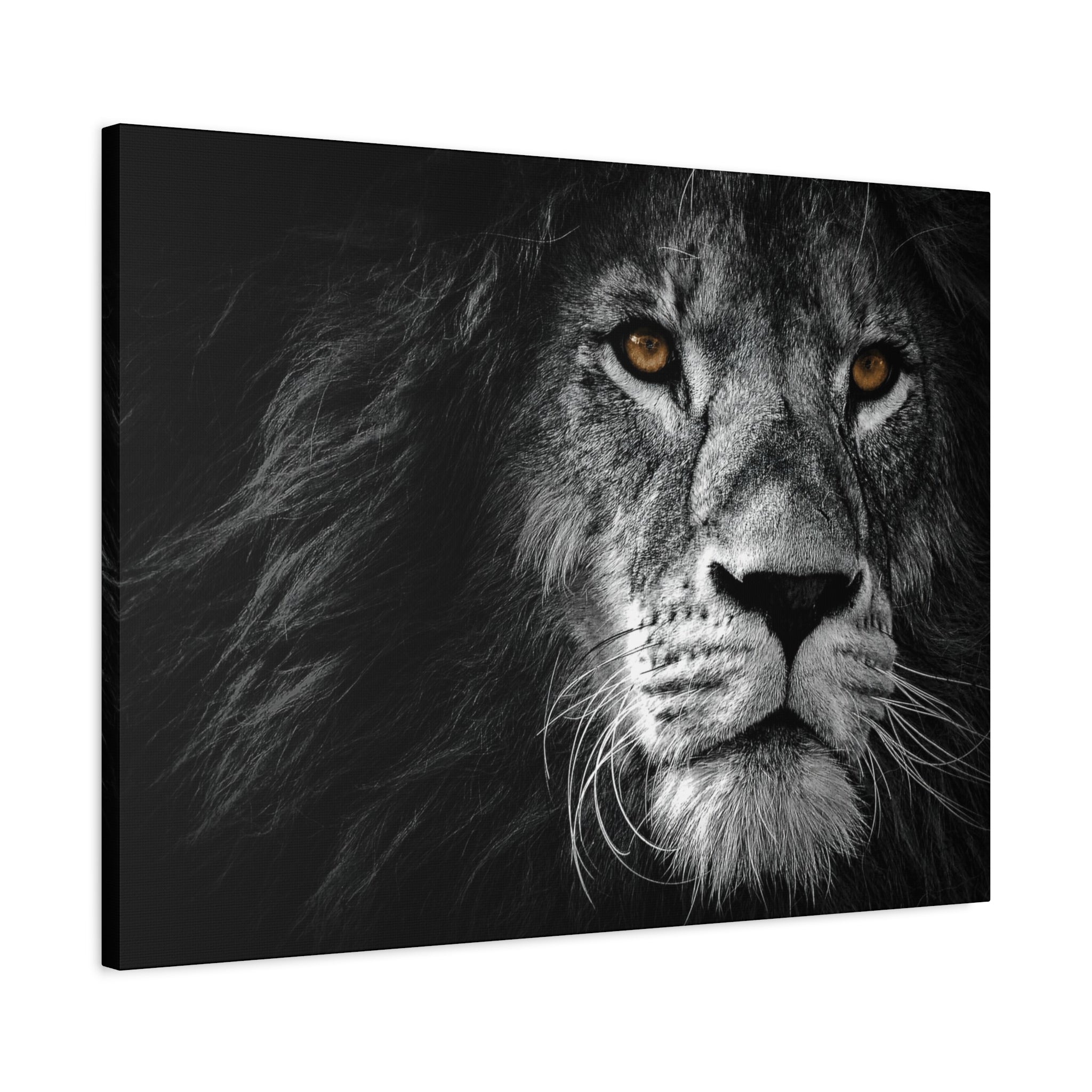 canvas-print-lion-wall-art-black-and-white-living-room-decor-matte-stretched-lion-poster-jungle-animal-art-print-wildlife-saf