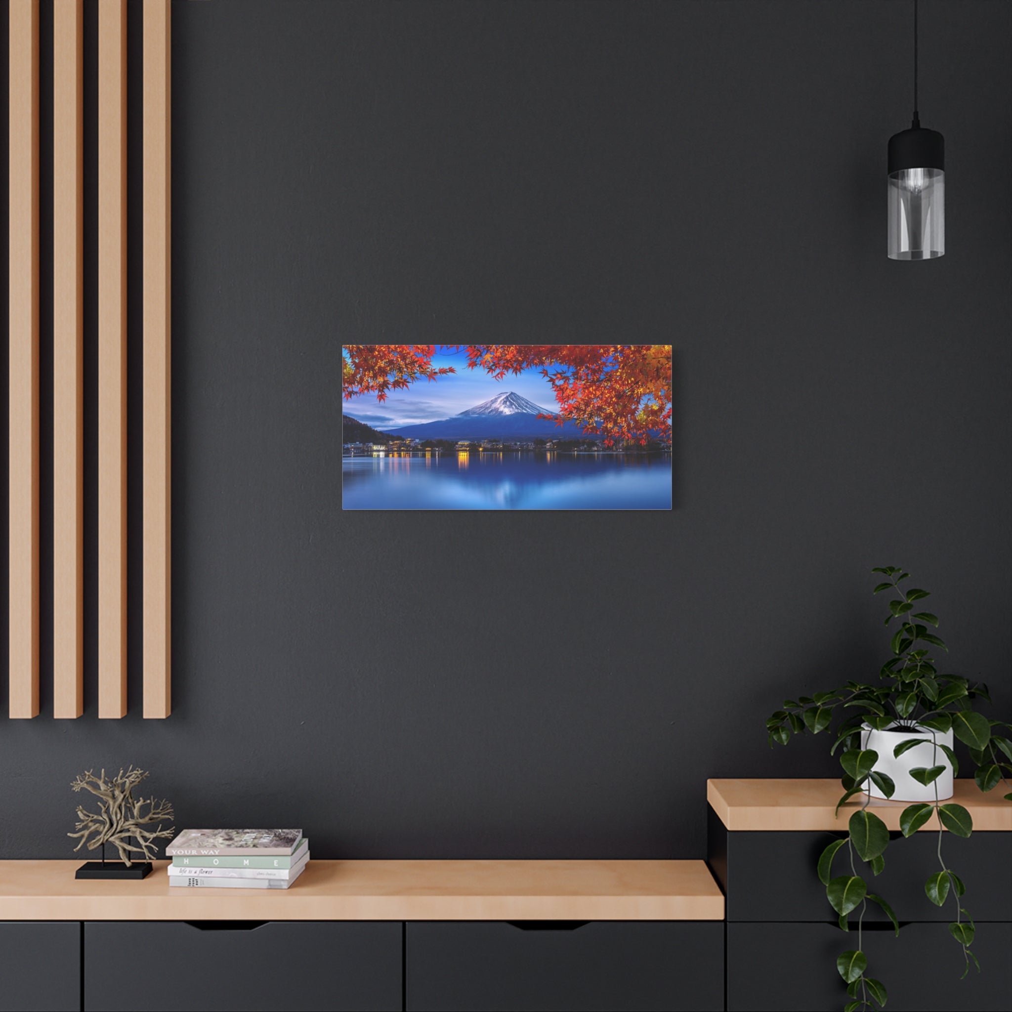 mount-fuji-canvas-wall-art-japan-nature-park-autumn-lake-print-matte-stretched-canvas-home-decor-gift-room-decor-japanese