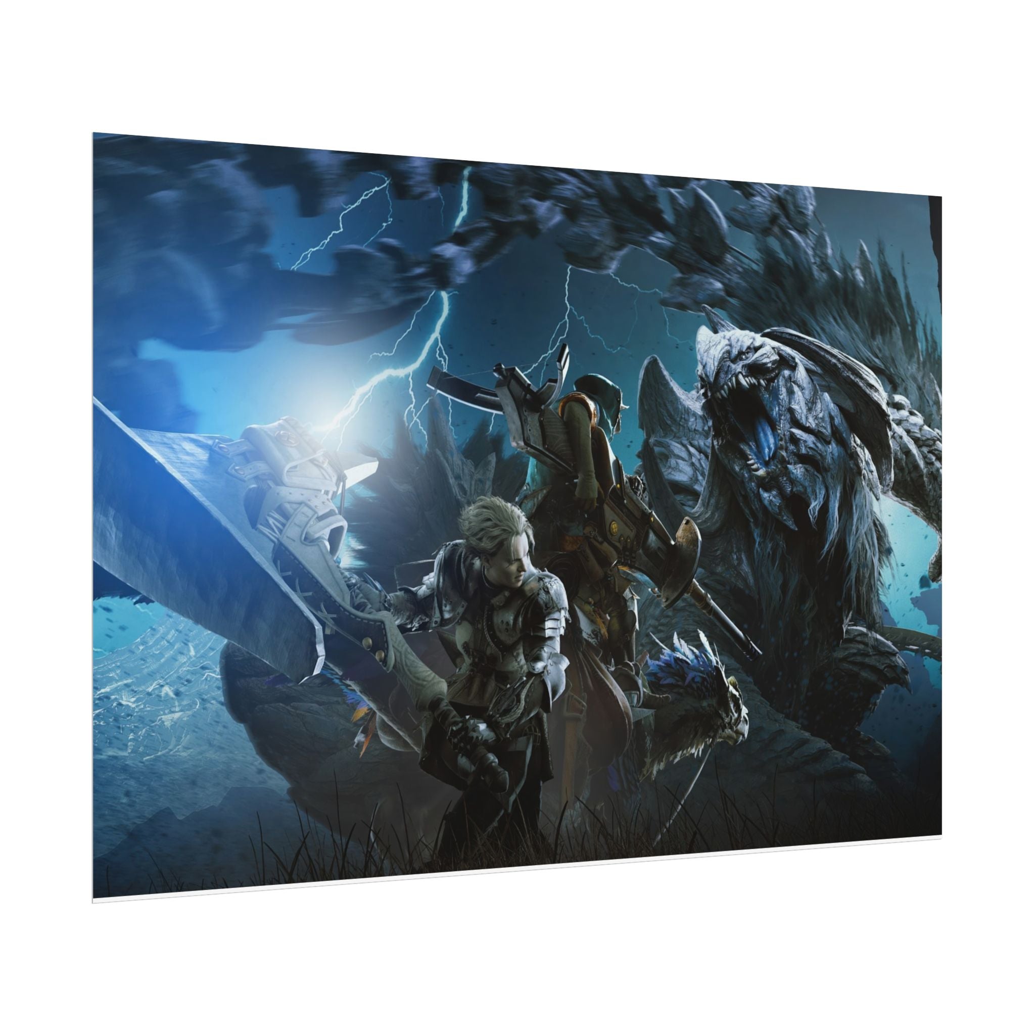 monster-hunter-poster-wall-art-matte-print-home-decor-gaming-poster-art-gamer-gift-video-game-art-hunter-fan