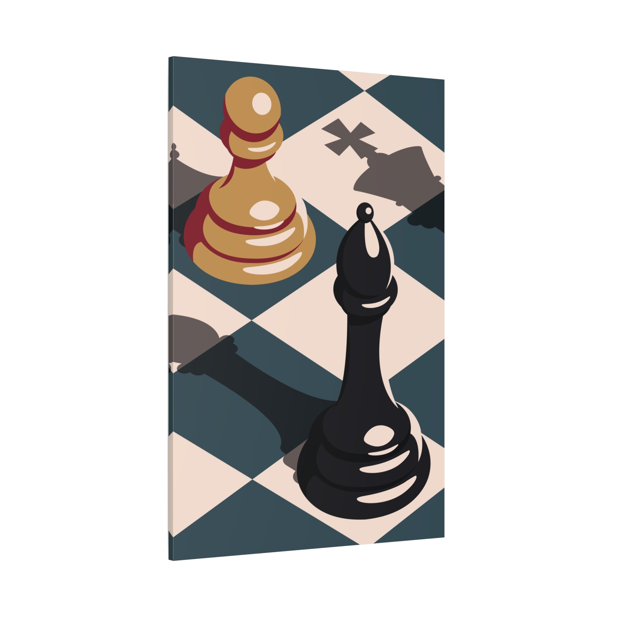 canvas-print-chess-bishop-poster-home-decor-chess-lover-gift-matte-art-print-stretched-wall-art-chess-artwork-chess-enthusias