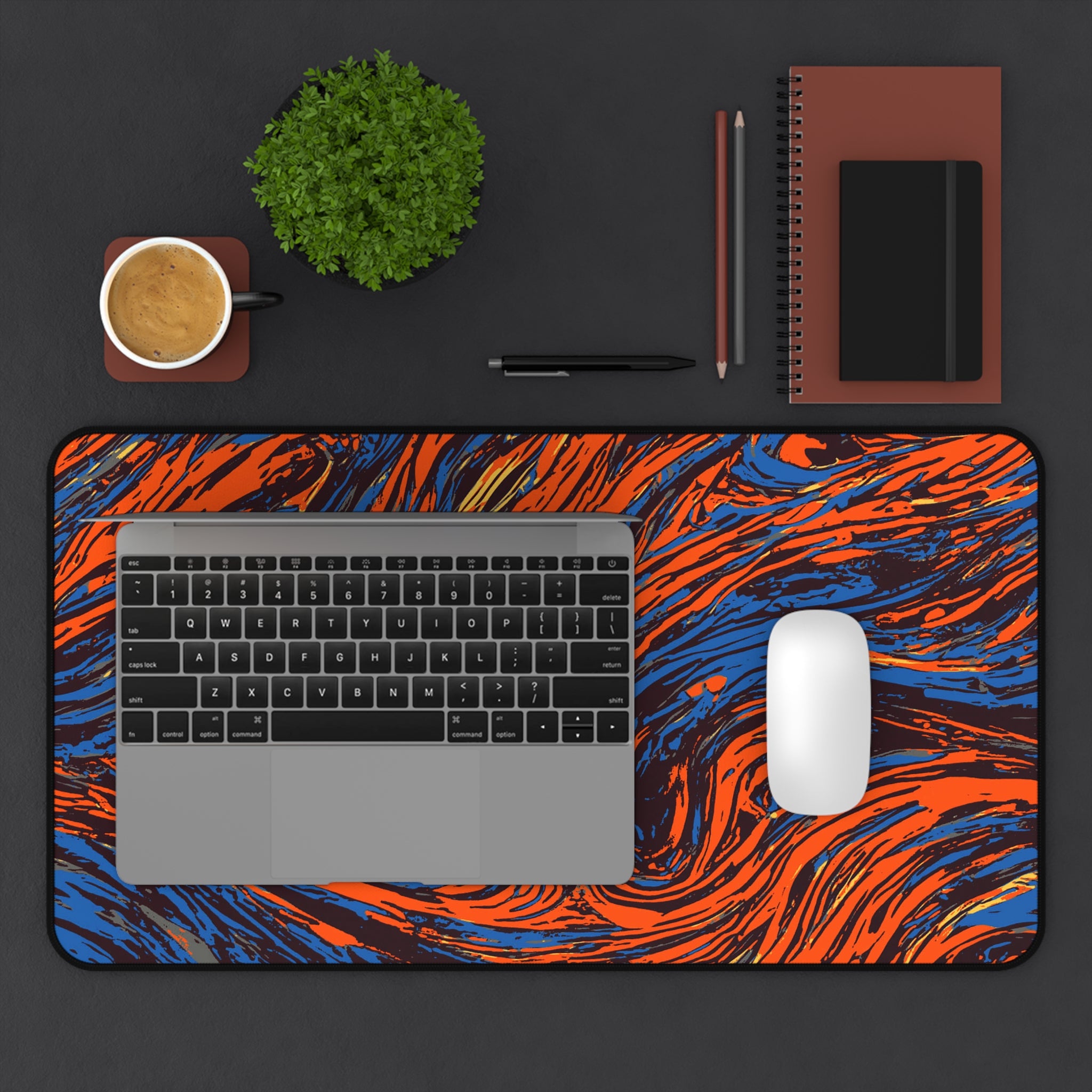 retro-wave-abstract-art-mouse-pad-vintage-wind-desk-mat-colorful-retro-desk-pad-modern-minimalist-mousepad-orange-blue