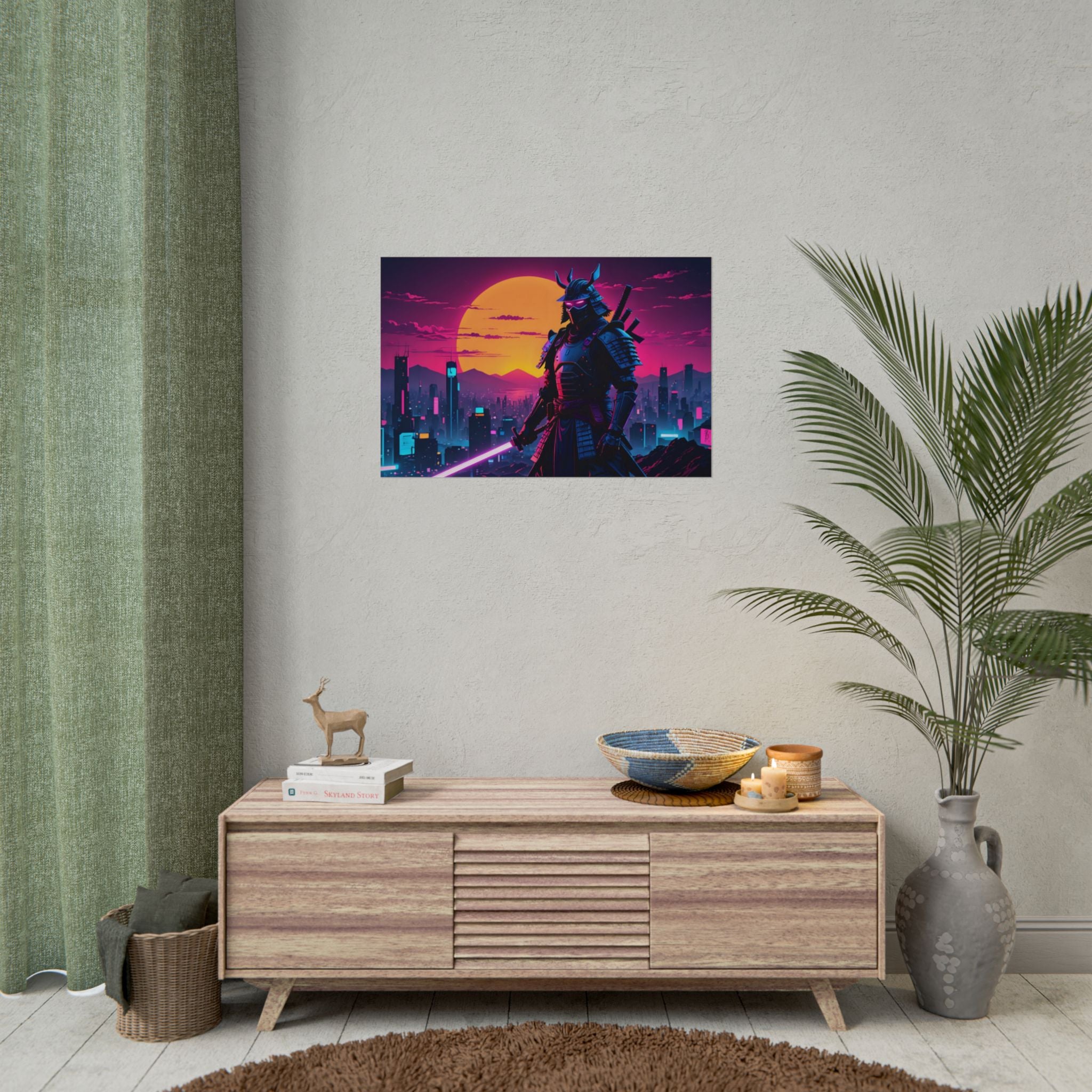samurai-retrowave-poster-print-synthawave-wall-art-poster-gift-for-anime-fans-home-decor-japanese-art-retro-aesthetic-lightsa