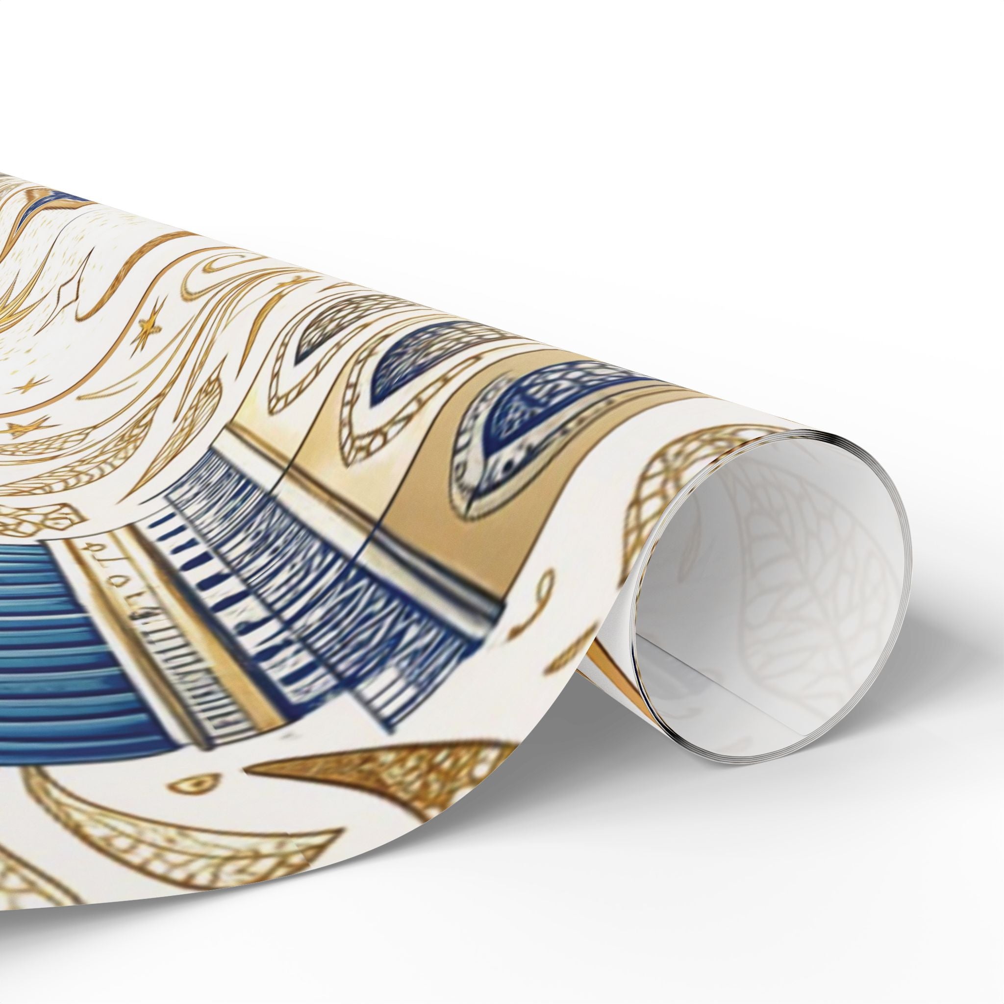 ramadan-night-wrapping-papers-islamic-crescent-moon-gift-wrap-mosque-silhouette-eid-holiday-supplies-festive-present-packagin