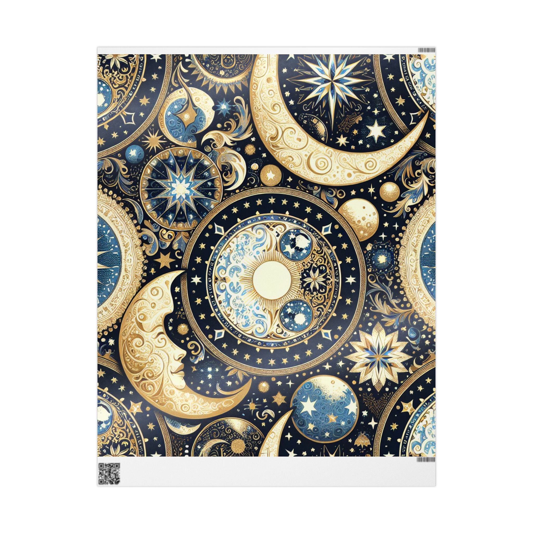 moon-and-stars-wrapping-paper-celestial-gift-wrap-night-sky-presents-space-theme-party-supplies-galaxy-gift-packaging