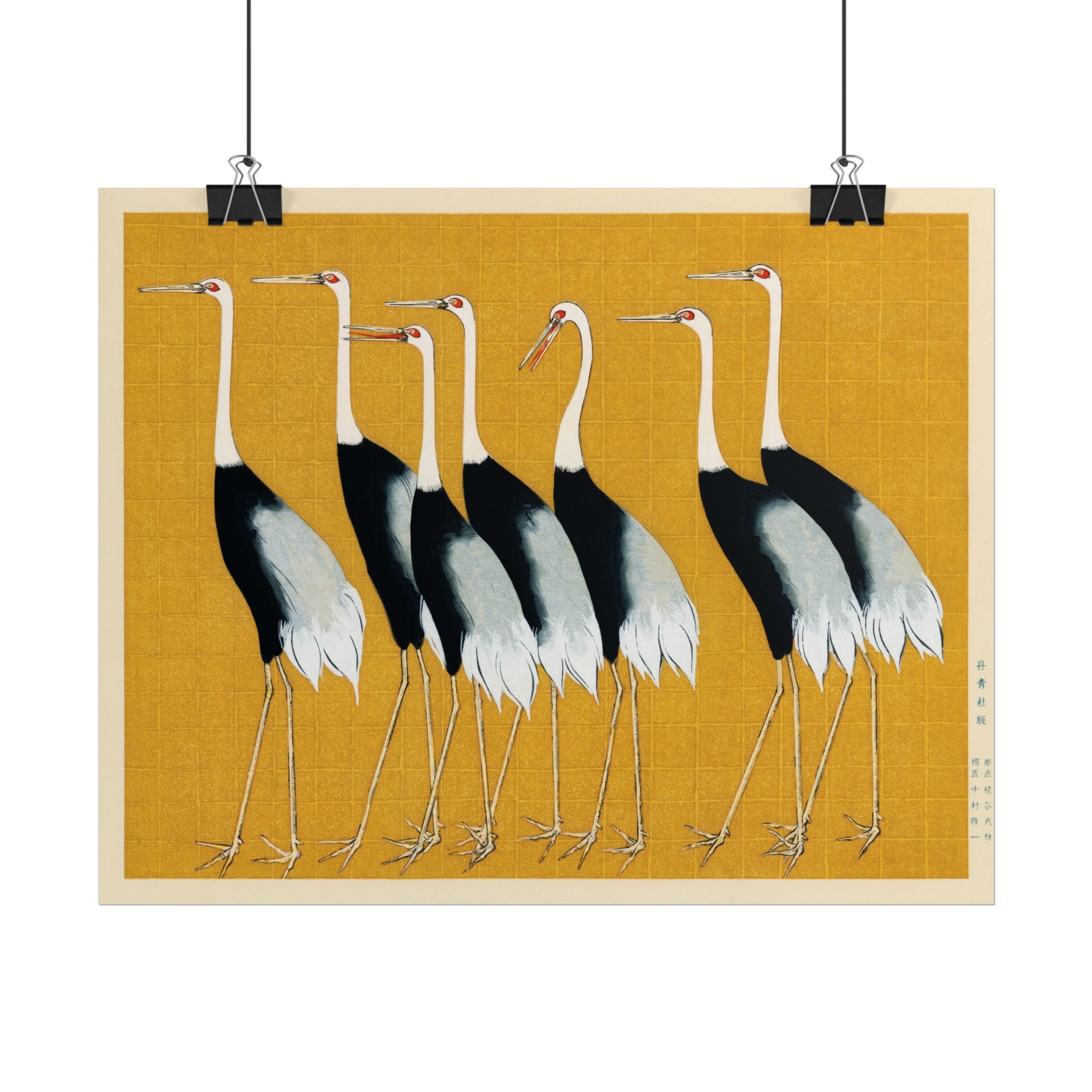 Japanese Red Crown Crane Poster Wall Art, Home Decor, Housewarming Gift, Poster Print, Japanese Poster Wall Decor