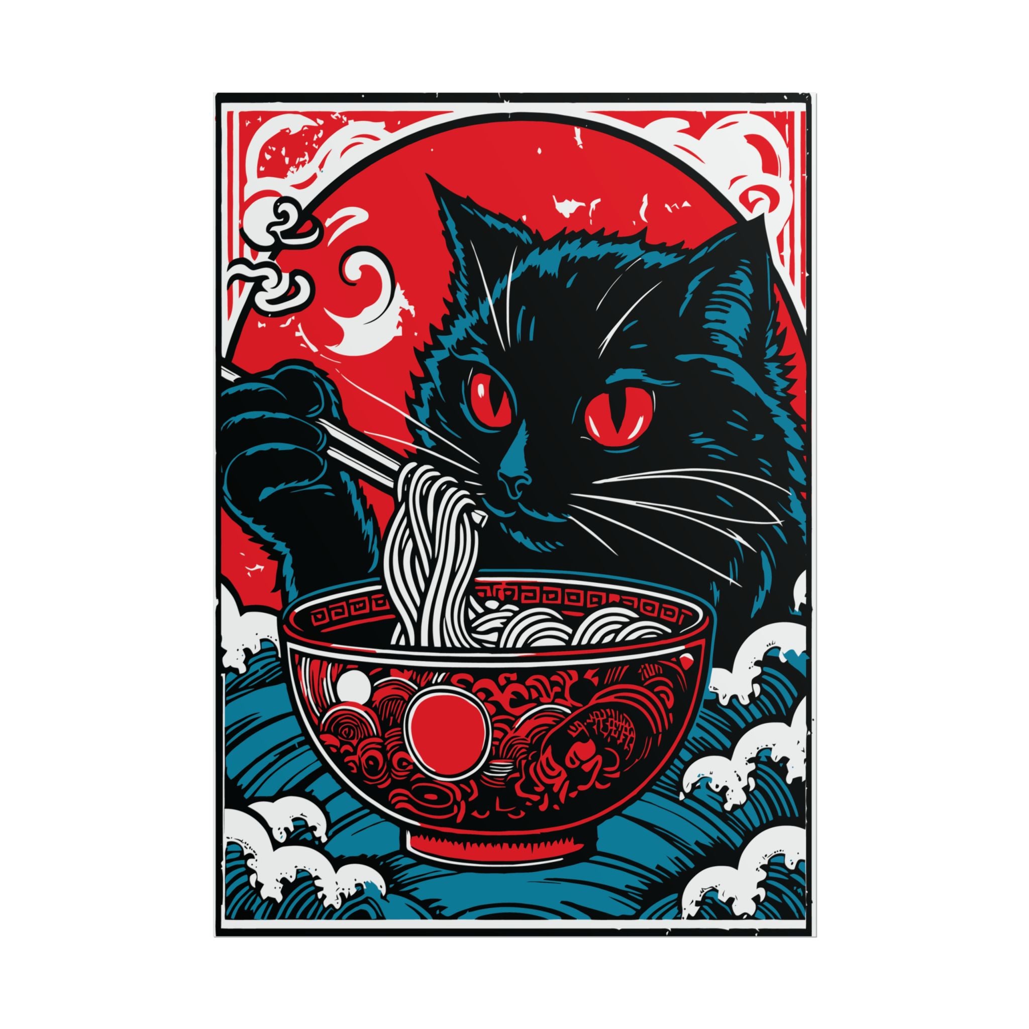 poster-print-cat-eating-ramen-noodle-retro-japanese-decor-wall-art-living-room-decoration-japandi-poster-art-home-decor-cute-