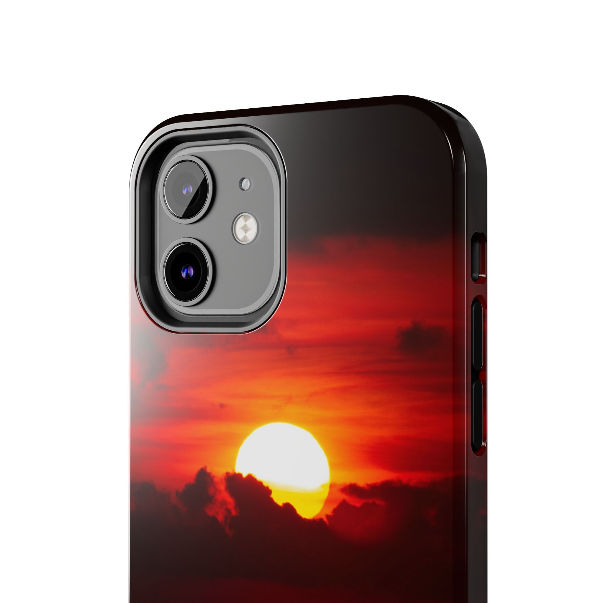 iPhone Tough Case - Red Sunset, Protective Phone Cover, Durable Smartphone Case, Hard Shell Phone Case, Sunset Lover Gift, Red Phone