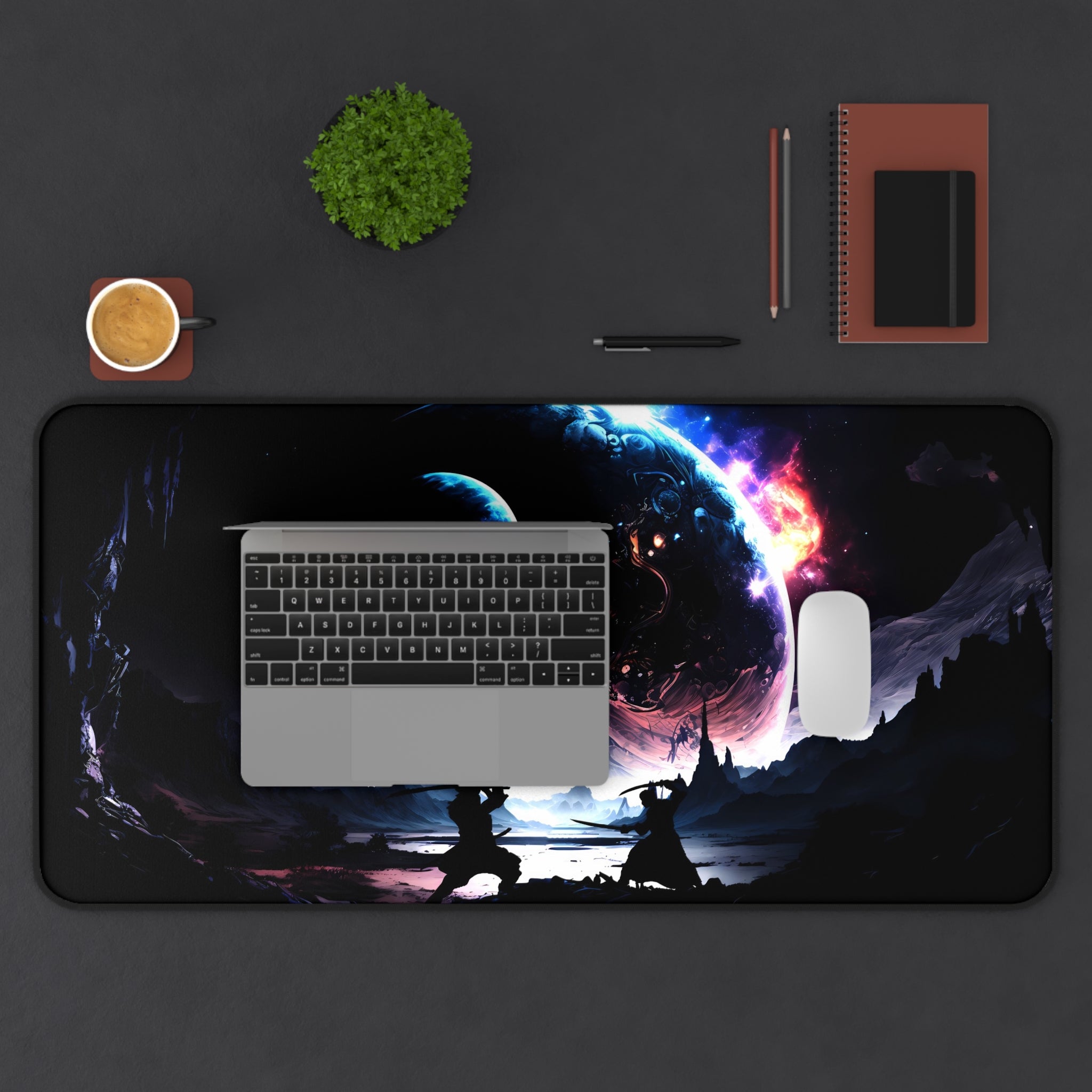 fantasy-samurai-warrior-fight-mouse-pad-japanese-katana-samurai-warrior-with-armor-desk-mat-japanese-anime-samurai-desk-pad