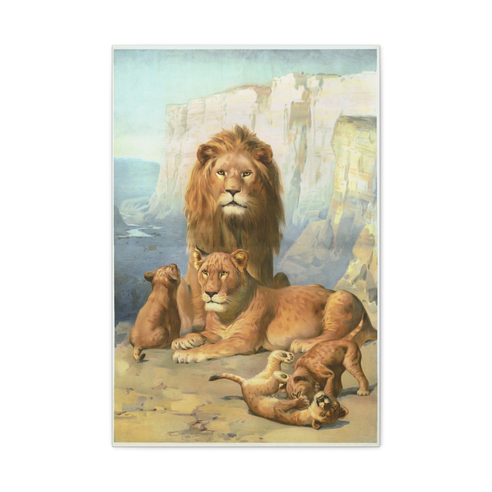 canvas-print-lion-family-canvas-wall-art-wildlife-home-decor-safari-animal-poster-jungle-nursery-art-african-wildlife-print-n