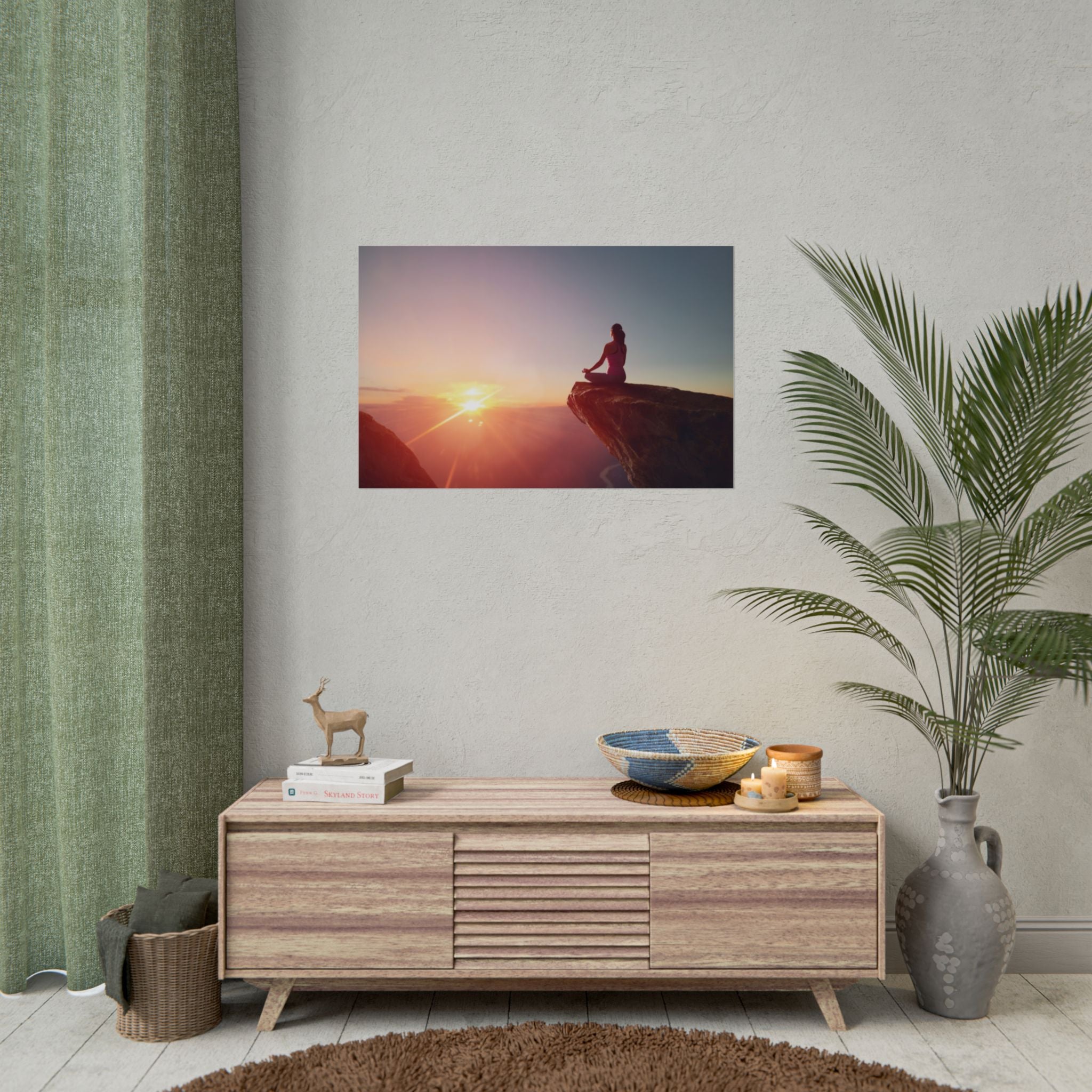 sunset-meditation-poster-yoga-wall-decor-mindfulness-poster-art-print-spiritual-gift-serene-home-decor-rolled-posters