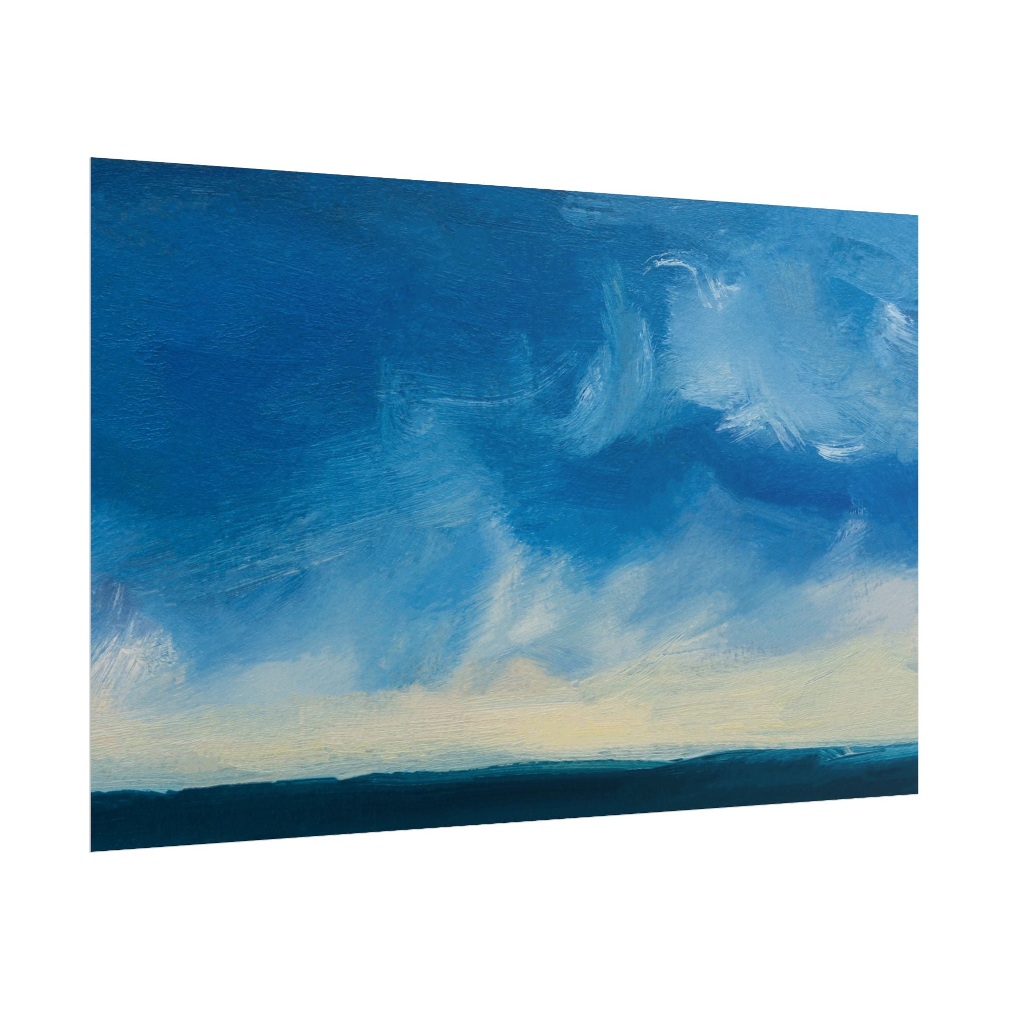 Blue Abstract Poster Print - Ocean and Sky, Home Decor, Office Wall Art, Gift for Art Lovers, Blue Room Decor, Abstract