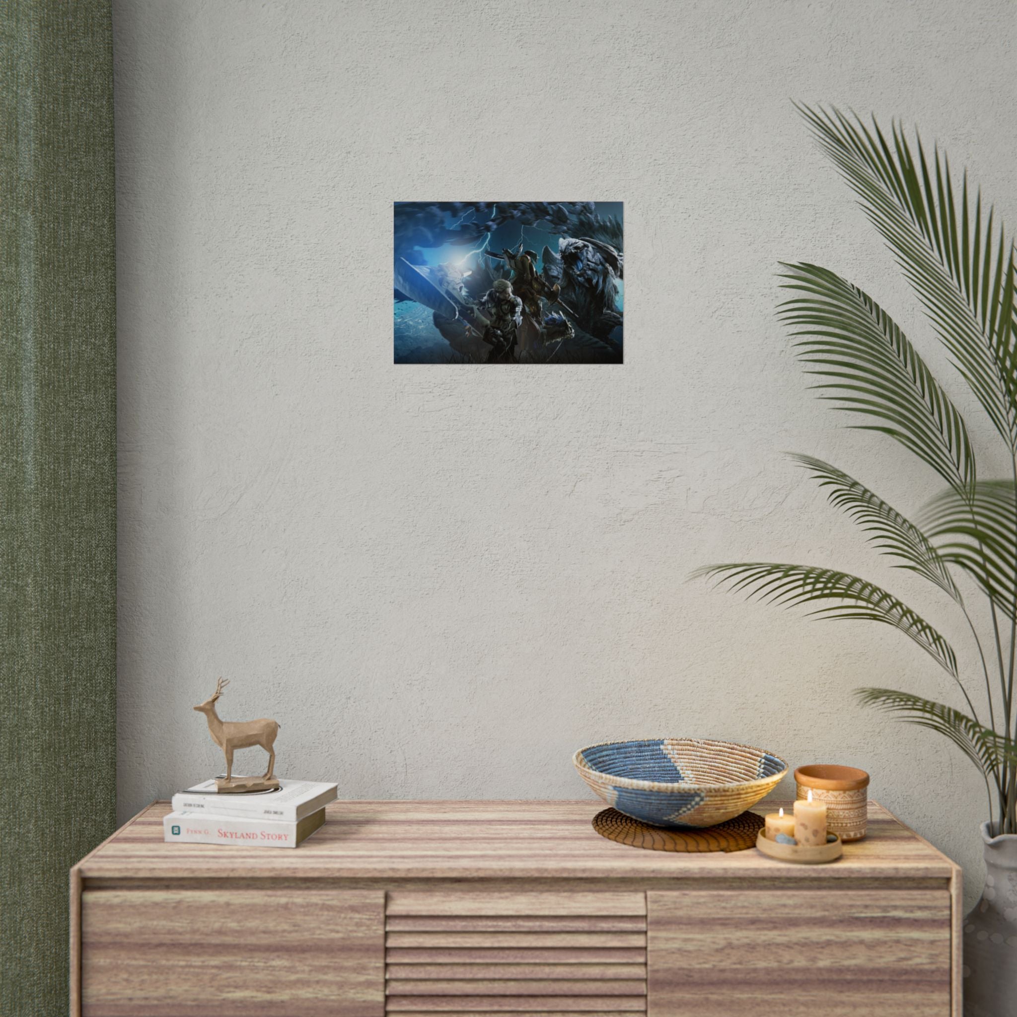 monster-hunter-poster-wall-art-matte-print-home-decor-gaming-poster-art-gamer-gift-video-game-art-hunter-fan