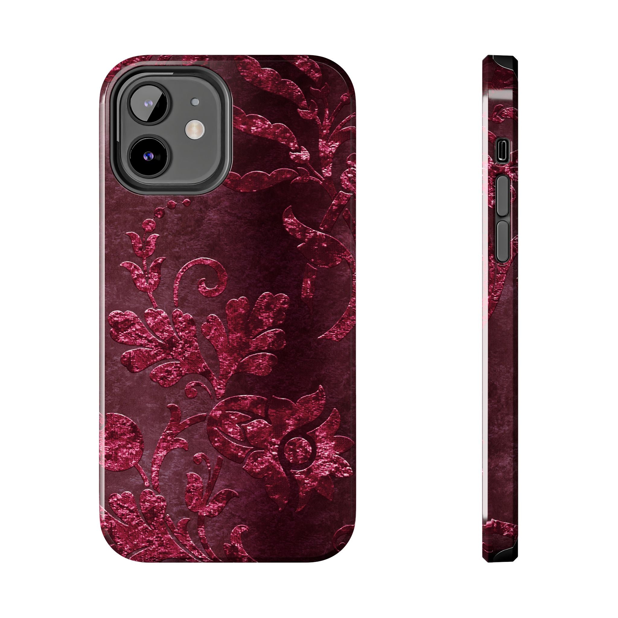 embossed-burgundy-velvet-tough-iphone-case-protective-iphone-cover-heavy-duty-iphone-case-rugged-phone-case-durable-smartphon