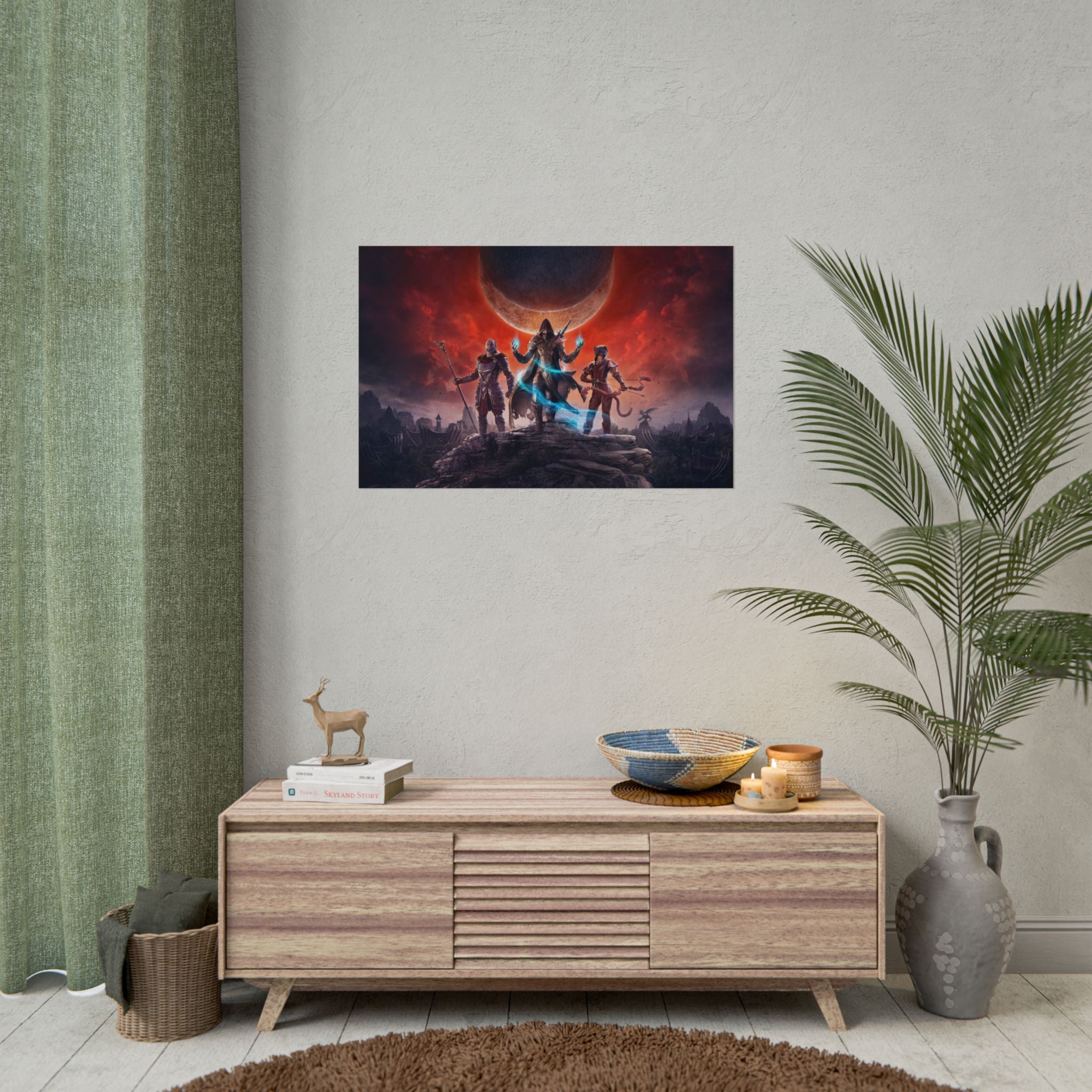 the-elder-scrolls-skyrim-elsweyr-poster-wall-art-dragon-game-poster-print-game-room-decor-warrior-gaming-wall-