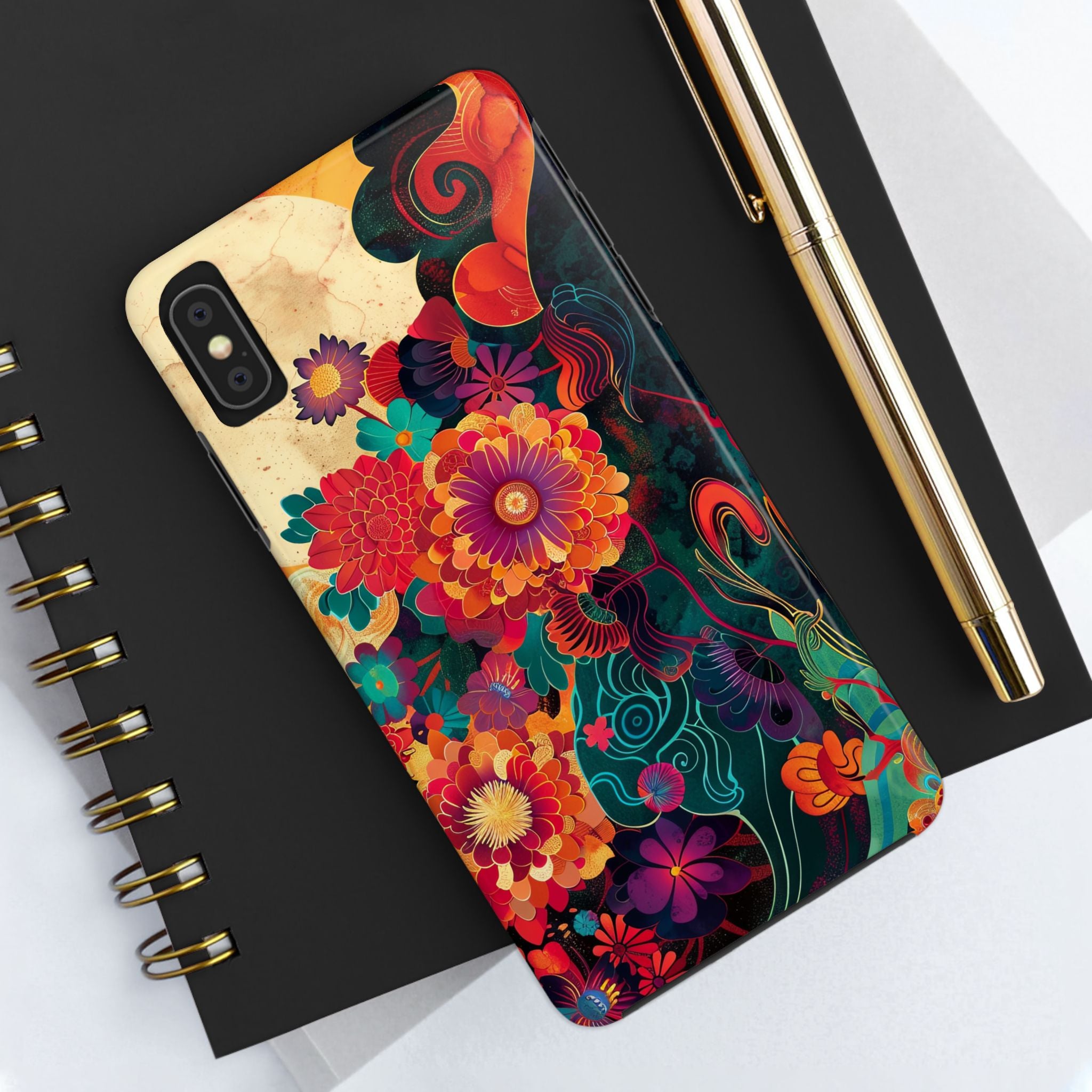 iphone-tough-case-retro-japanese-flowers-floral-phone-cover-vintage-japanese-style-protective-phone-case-asian-floral-design-
