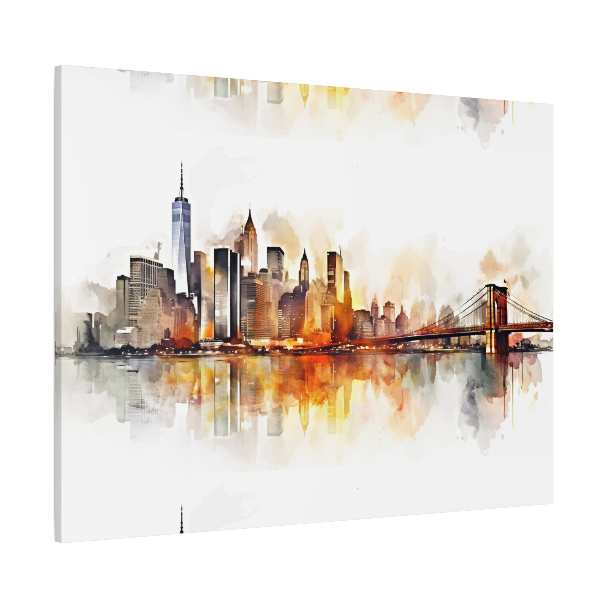 canvas-wall-art-print-watercolor-new-york-city-cityscape-home-decor-matte-stretched-alternative-nyc-wall-decor-urban-landscap