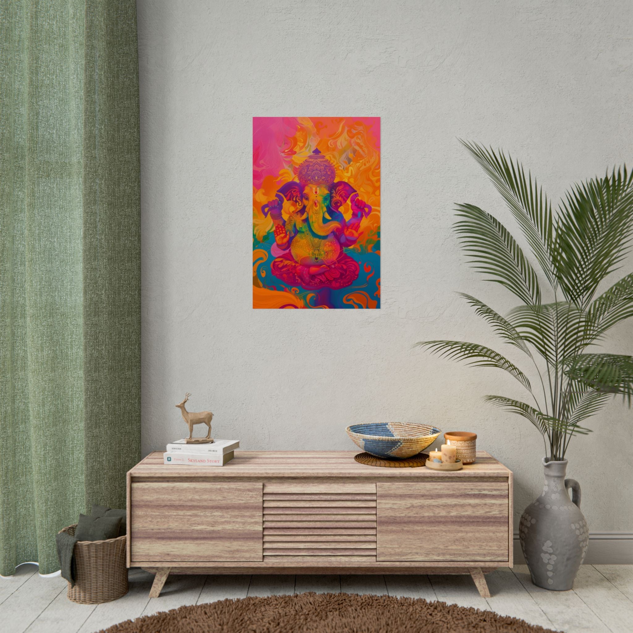 colorful-ganesha-poster-print-wall-art-decor-spiritual-home-decor-lord-ganesha-art-hindu-god-wall-decor-ethnic-wall-hanging