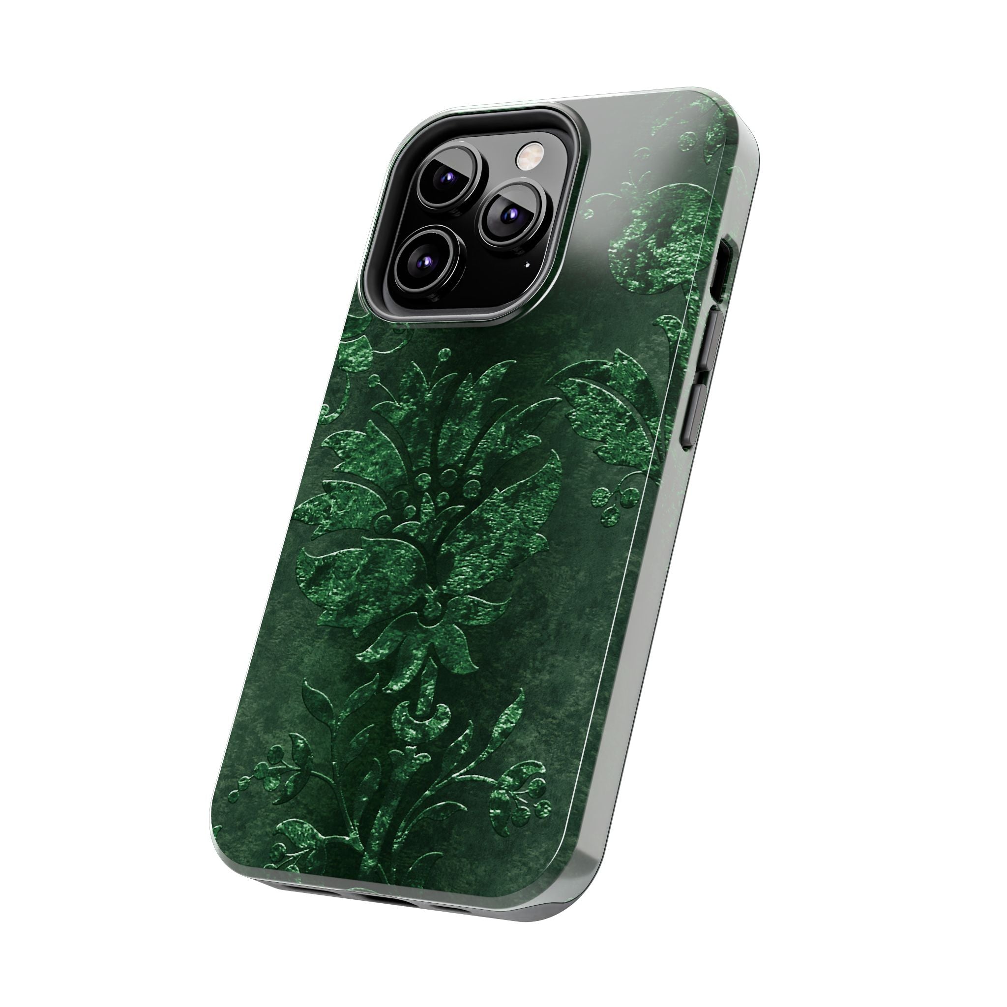 embossed-emerald-velvet-tough-iphone-case-protective-iphone-cover-heavy-duty-iphone-case-rugged-phone-case-durable-smartphone