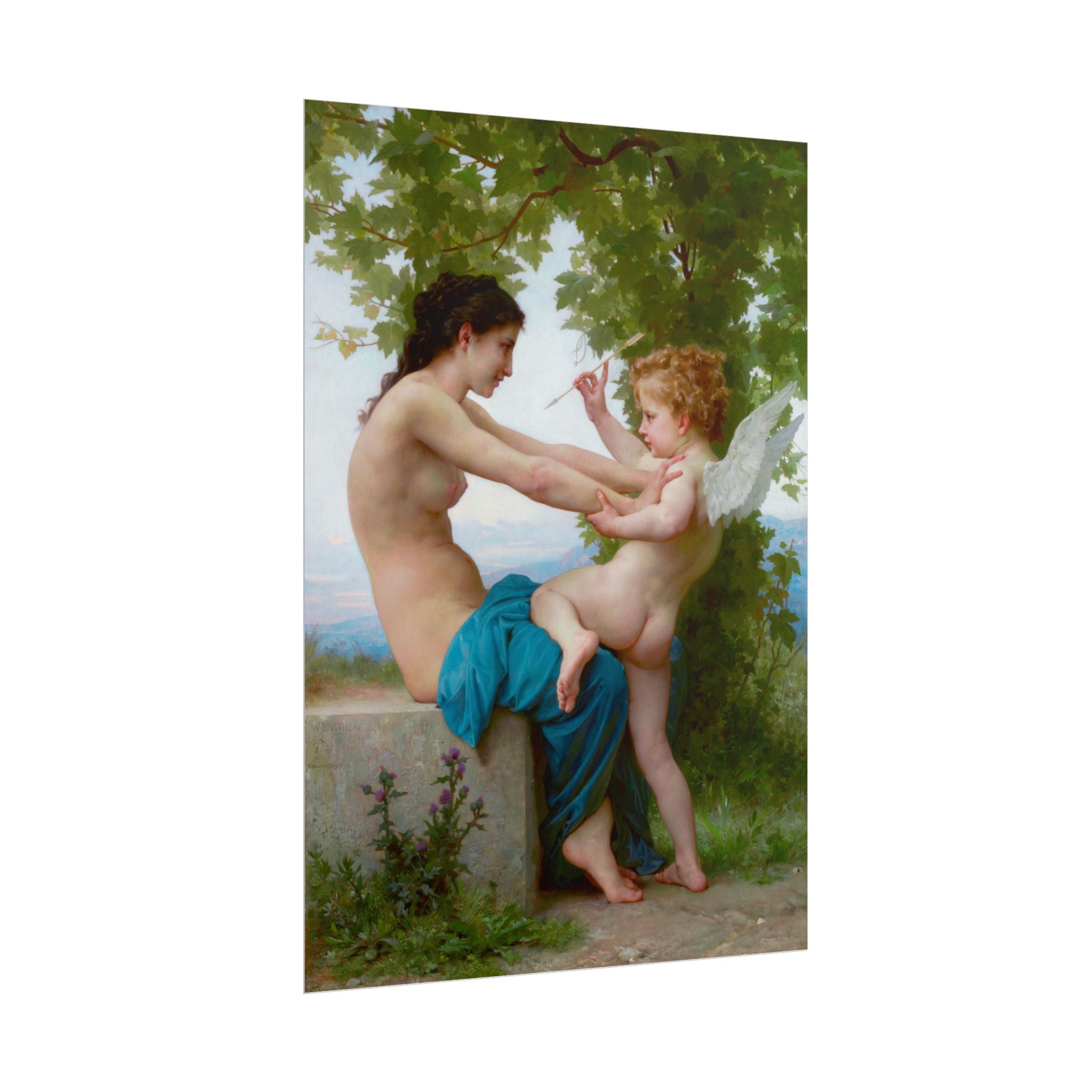 poster-print-girl-defending-herself-against-eros-bouguereau-living-room-decor-love-wall-art-eros-poster-art-romantic-painting
