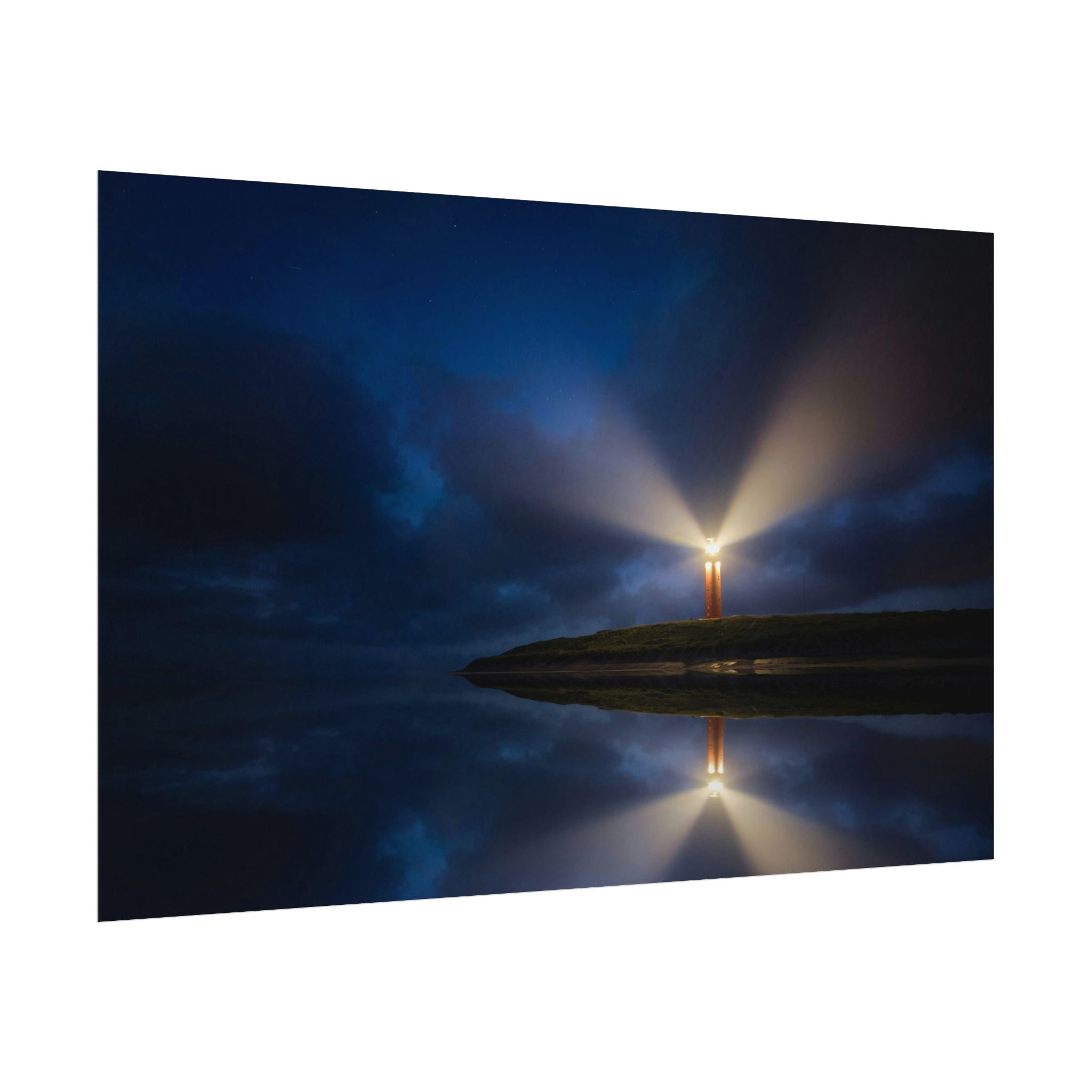 lighthouse-on-rock-poster-wall-art-coastal-wall-decor-nautical-decor-beach-house-decoration-seaside-wall