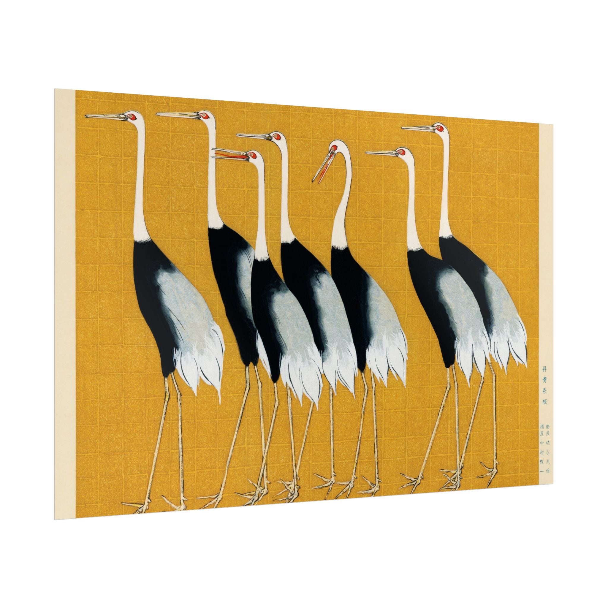 Japanese Red Crown Crane Poster Wall Art, Home Decor, Housewarming Gift, Poster Print, Japanese Poster Wall Decor