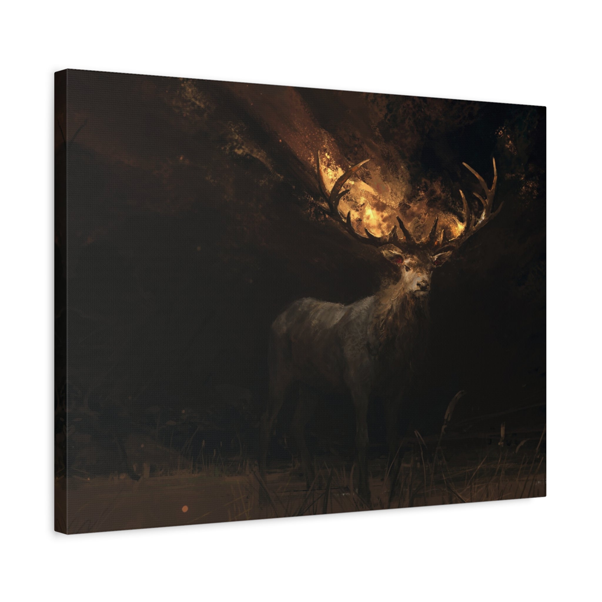 canvas-wall-art-decor-deer-fantasy-art-fire-stretched-canvas-unique-animal-print-matte-finish-home-wall-hanging-gift-for-natu
