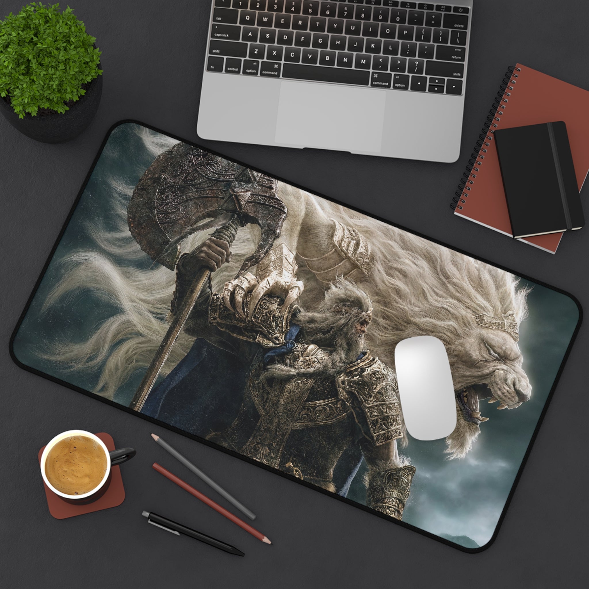 elden-ring-white-lion-mouse-pad-xl-gaming-desk-pad-shadow-of-the-erdtree-medival-armor-gamer-setup-d
