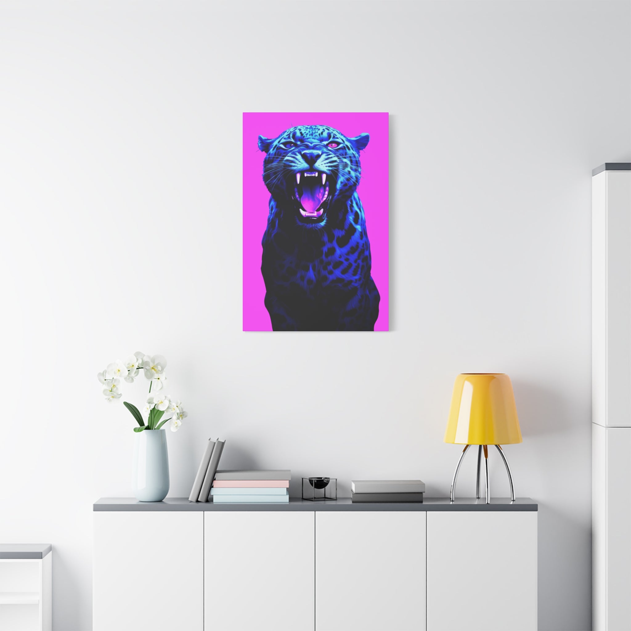 canvas-print-neon-leopard-wall-art-vaporwave-home-decor-stretched-matte-canvas-living-room-decor