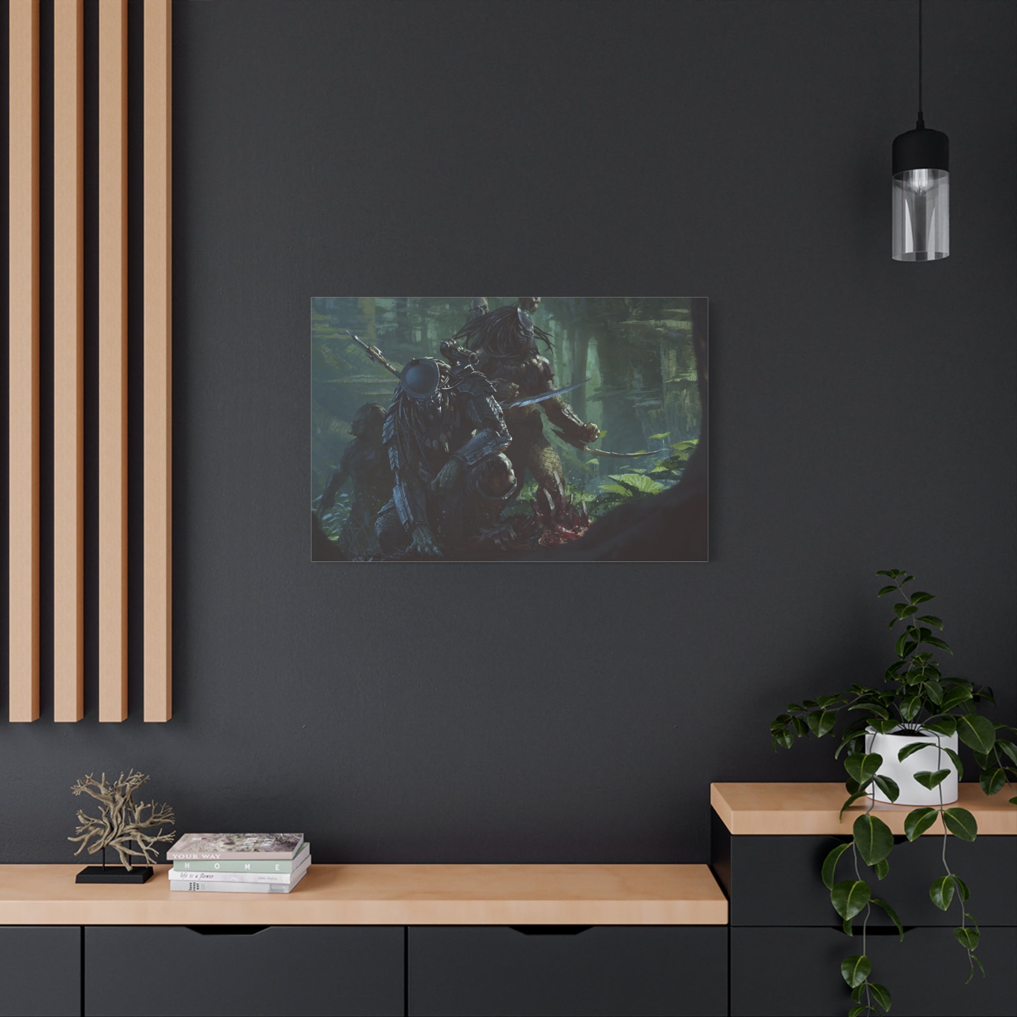 canvas-art-predator-alien-art-xenomorph-matte-canvas-print-stretched-wall-art-1-25-poster-sci-fi-home-decor