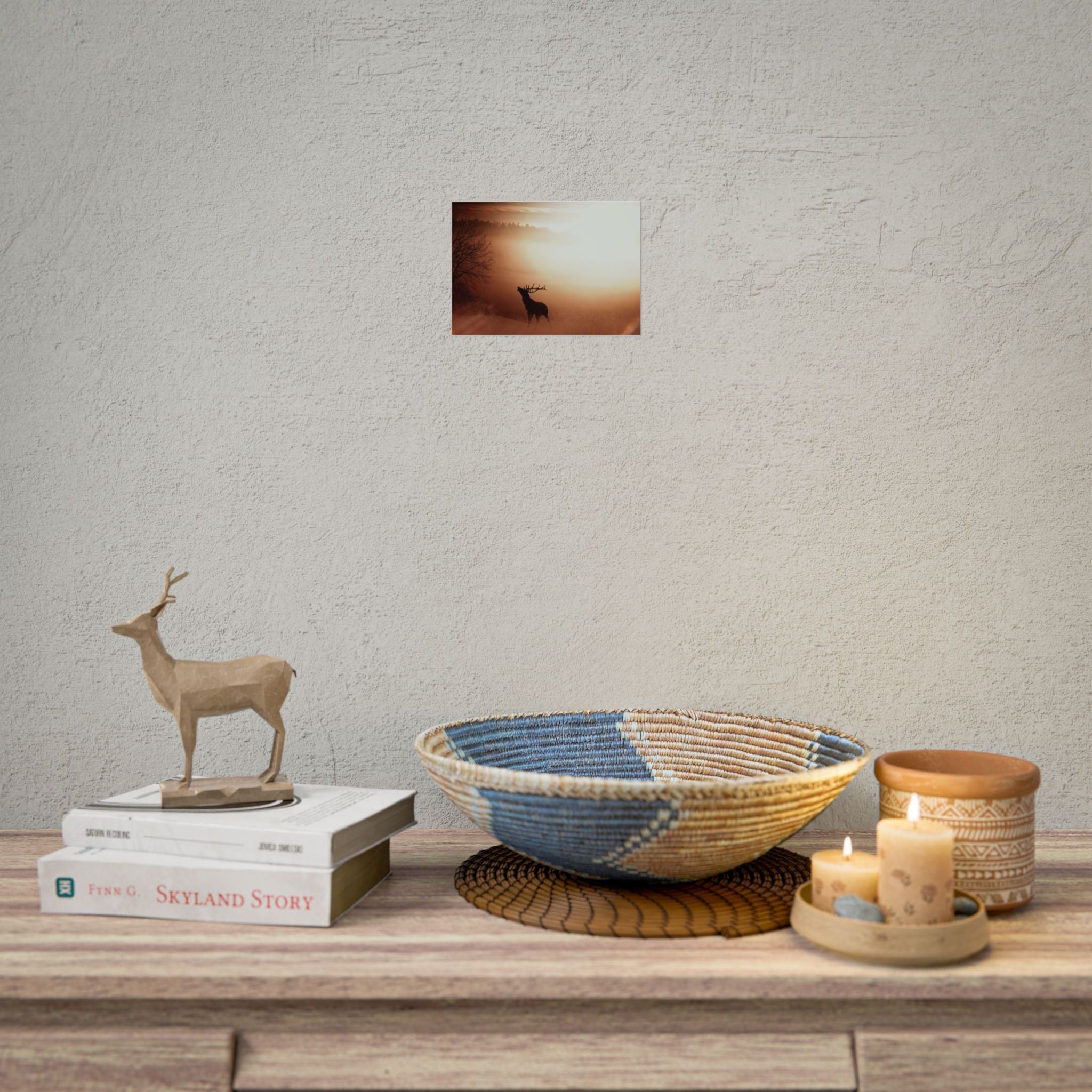 poster-print-elk-in-forest-sunset-scenery-nature-home-decor-animal-wall-art-wildlife-decor-farmhouse-wall-art-elk-prints-post