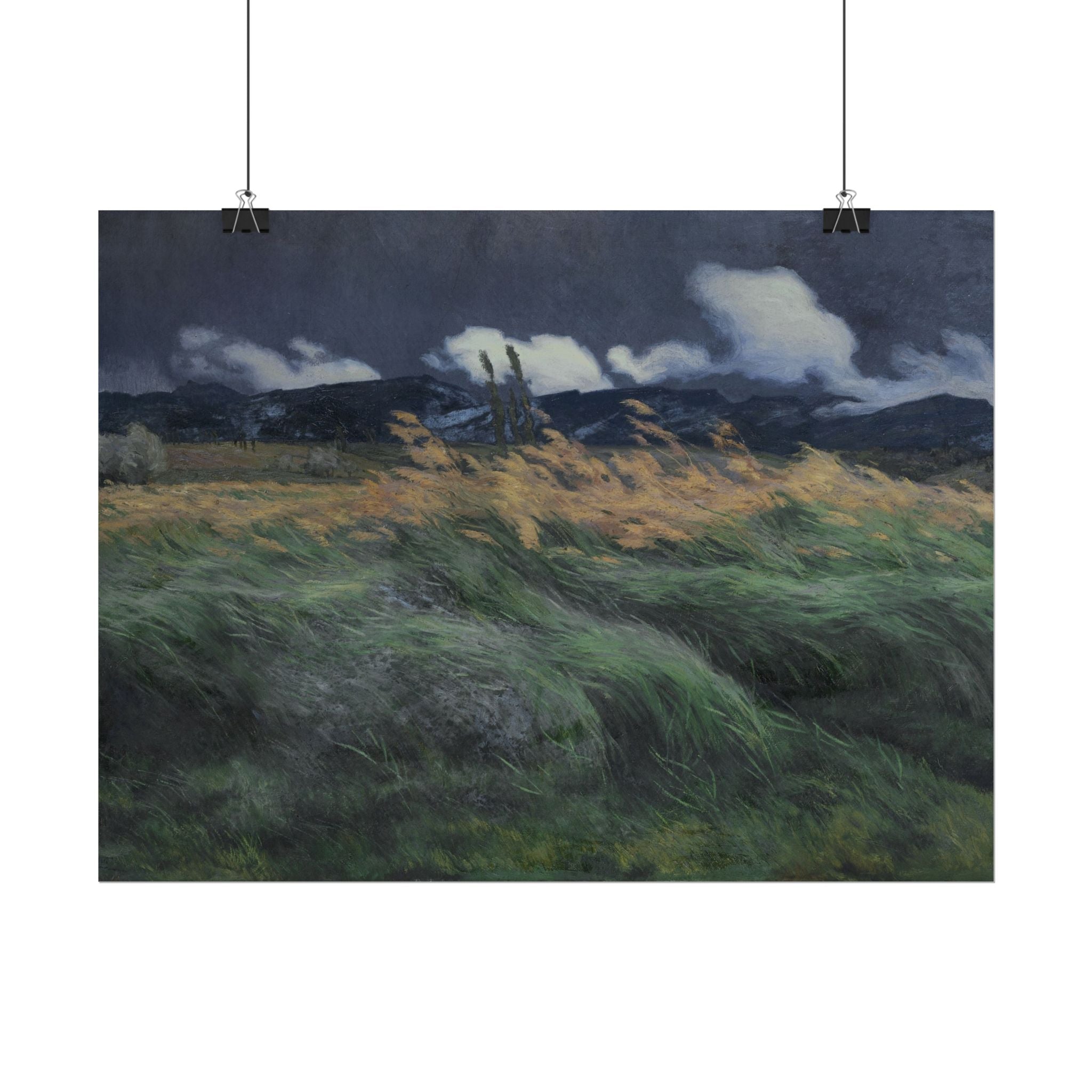 Louis Patru Poster Print, Fields Art Print, Fields Landscape Painting, Rustic Canvas Wall Art, Farmhouse Wall Decor, Landscape Print