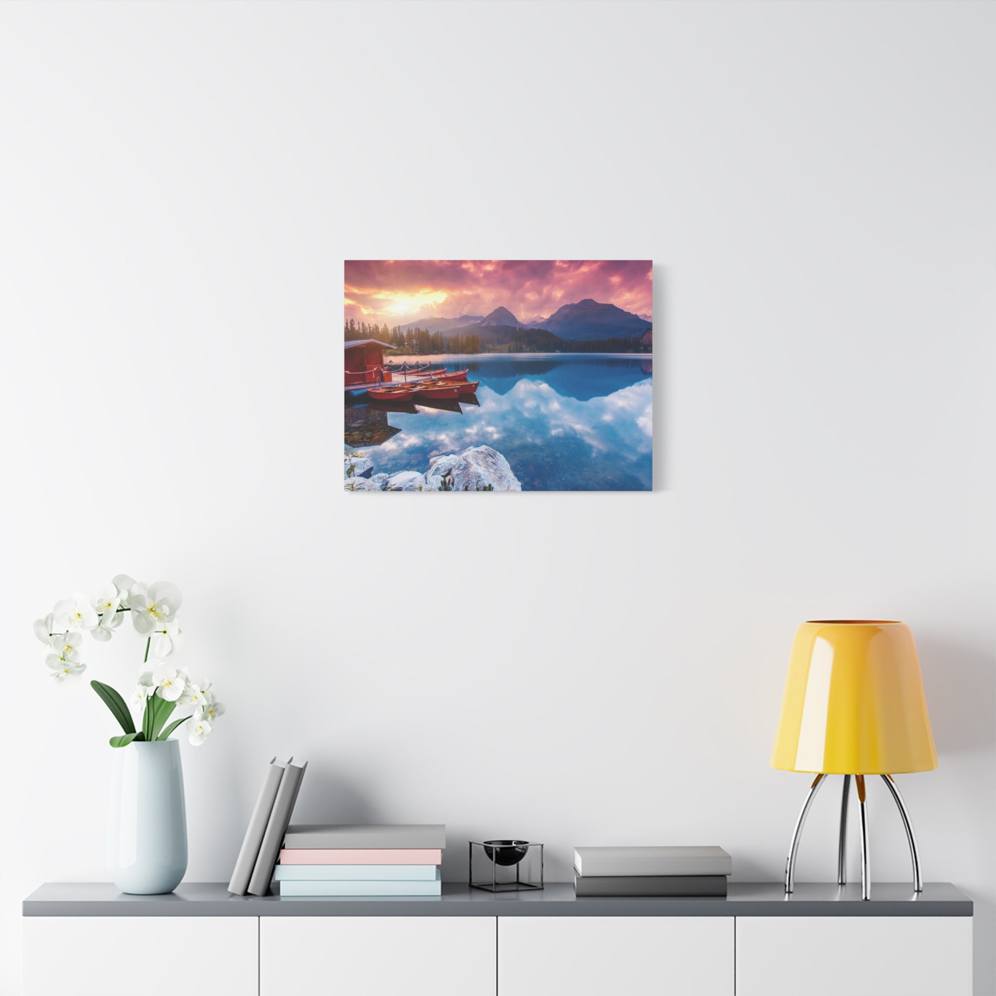 canvas-print-nature-sunrise-wall-art-lake-mountain-scenery-decor-stretched-matte-canvas-mountain-decor-home-decor-nature-wall